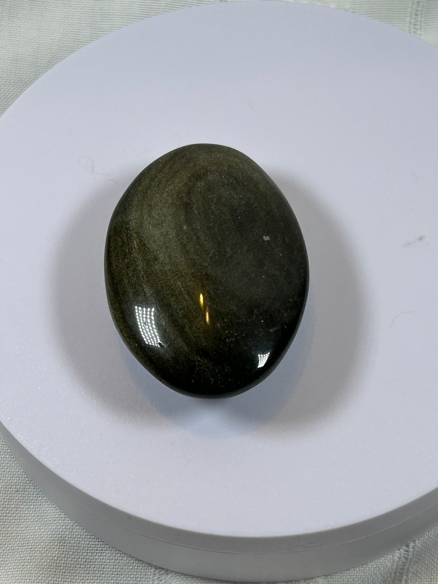 (#94) - GOLDEN OBSIDIAN PALM STONE POLISHED - NEW