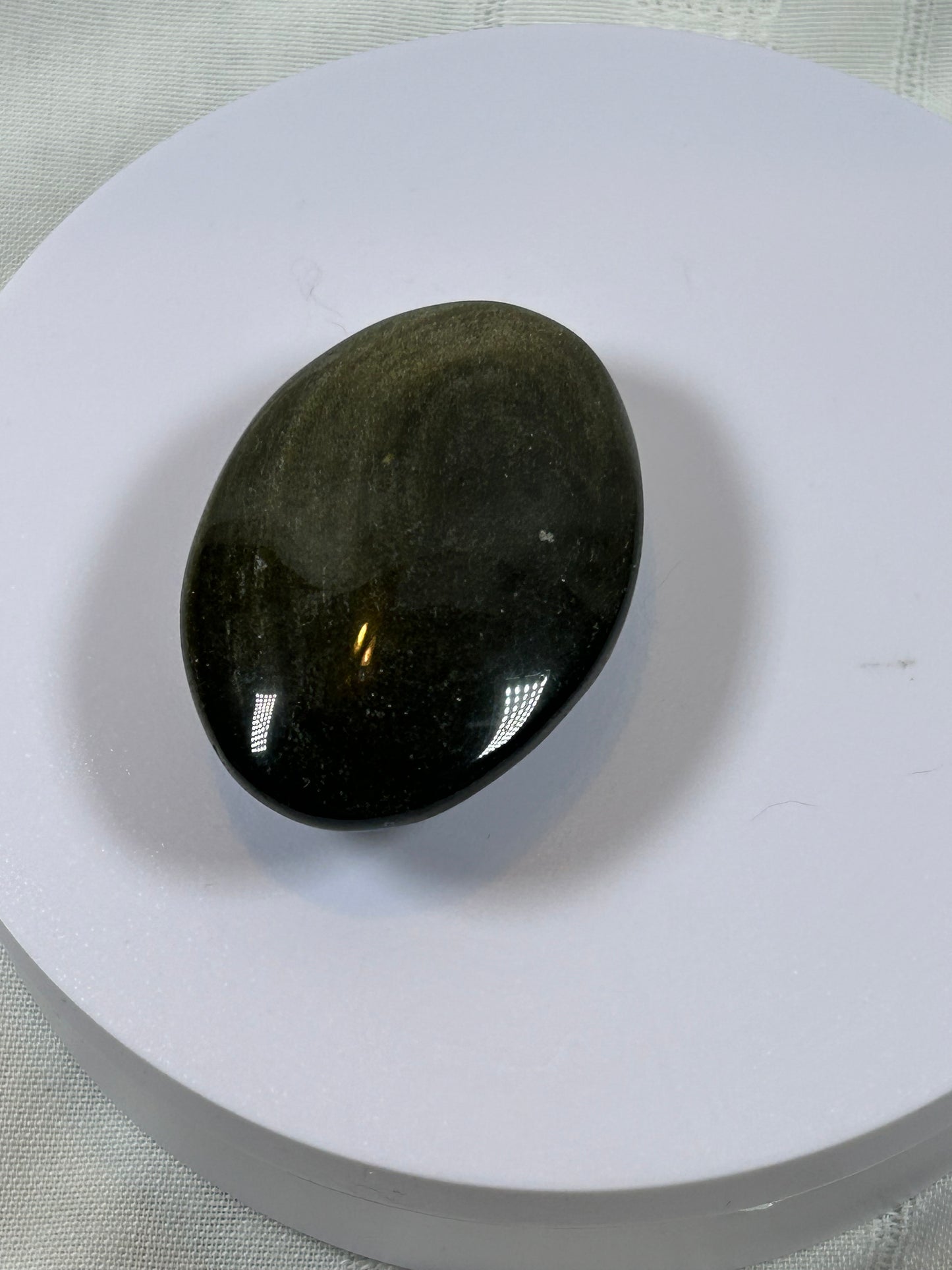 (#94) - GOLDEN OBSIDIAN PALM STONE POLISHED - NEW