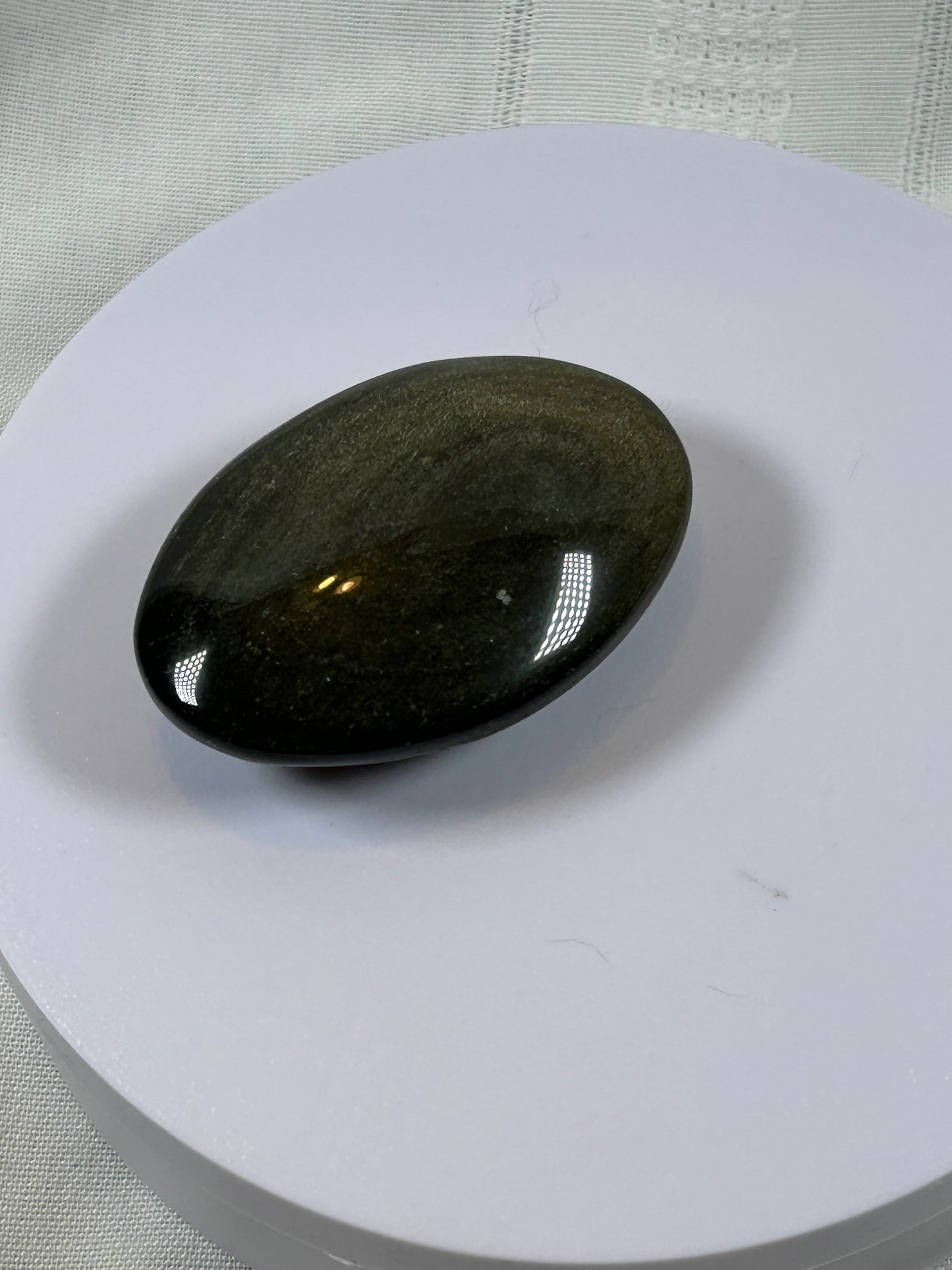 (#94) - GOLDEN OBSIDIAN PALM STONE POLISHED - NEW
