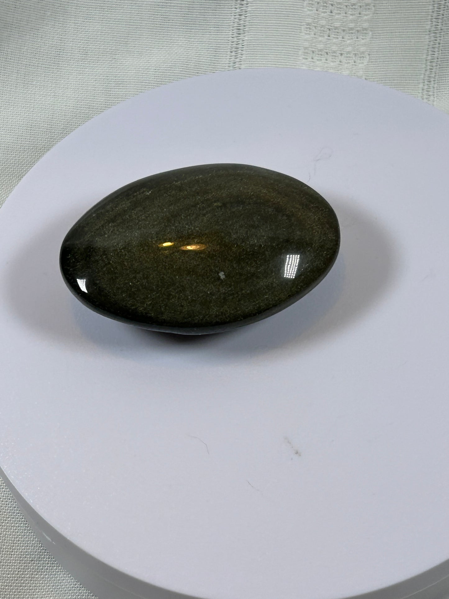 (#94) - GOLDEN OBSIDIAN PALM STONE POLISHED - NEW
