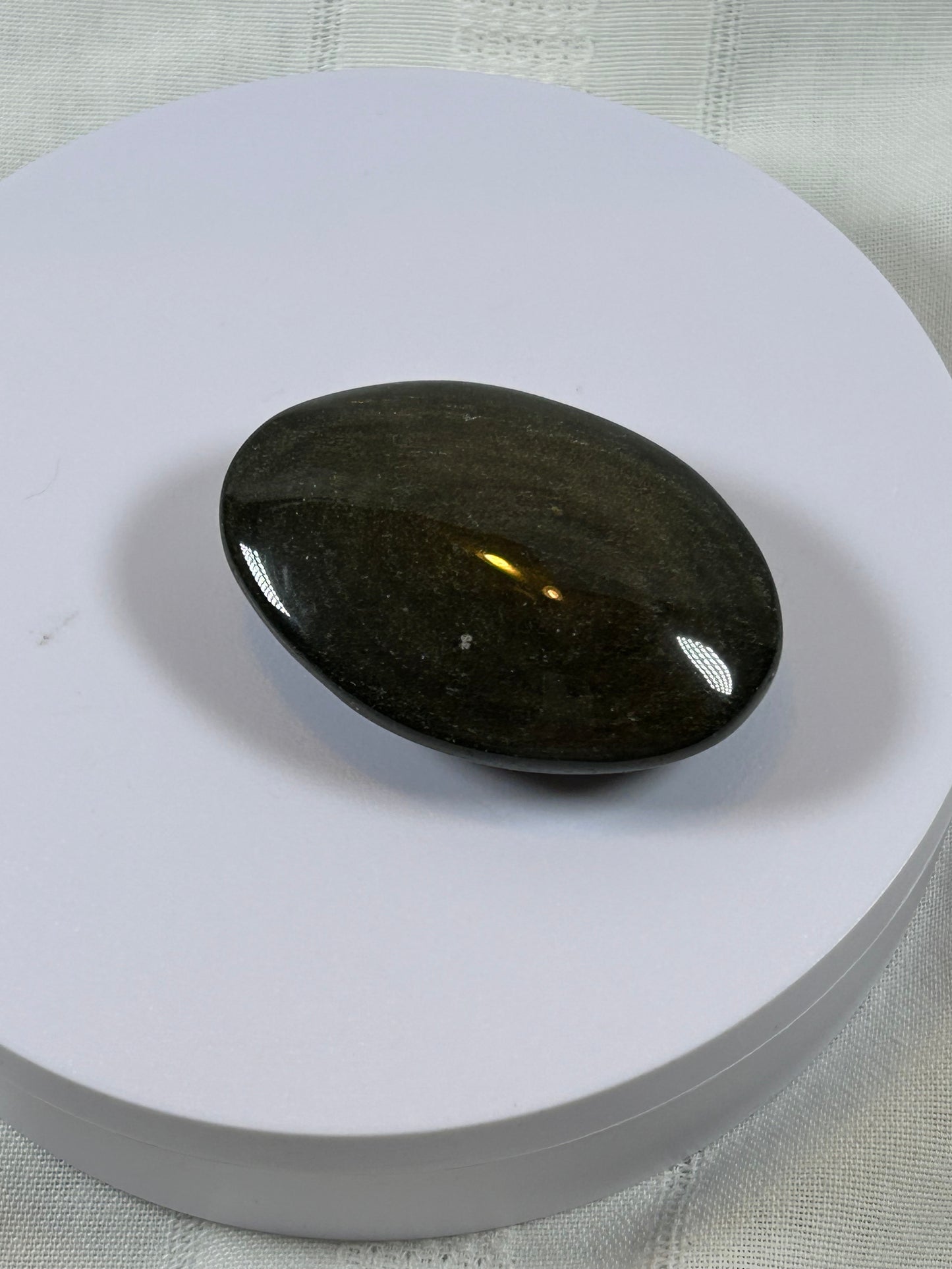 (#94) - GOLDEN OBSIDIAN PALM STONE POLISHED - NEW