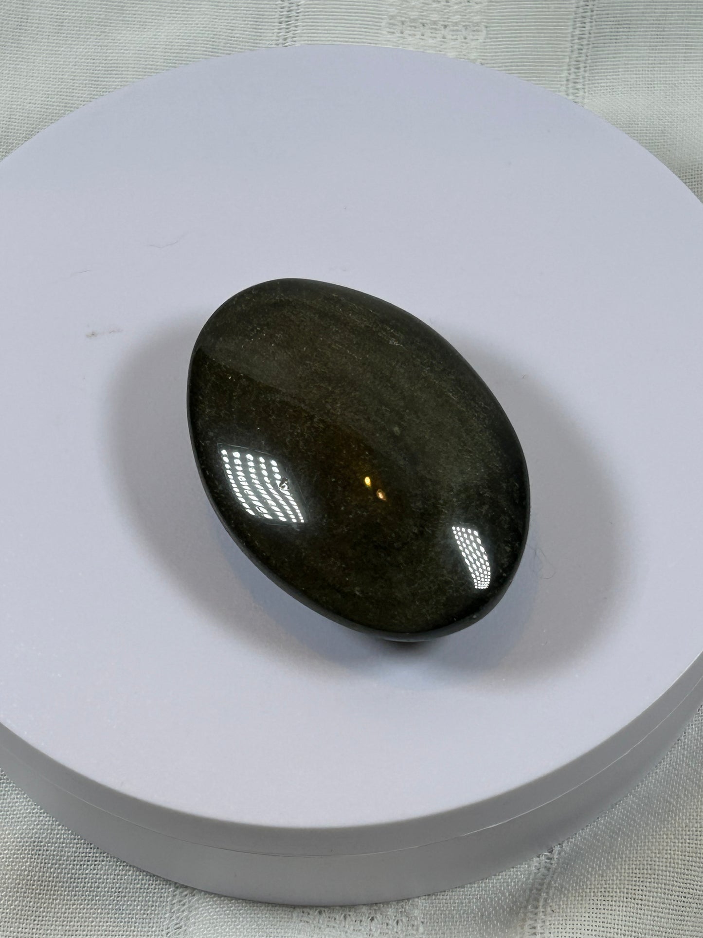 (#94) - GOLDEN OBSIDIAN PALM STONE POLISHED - NEW
