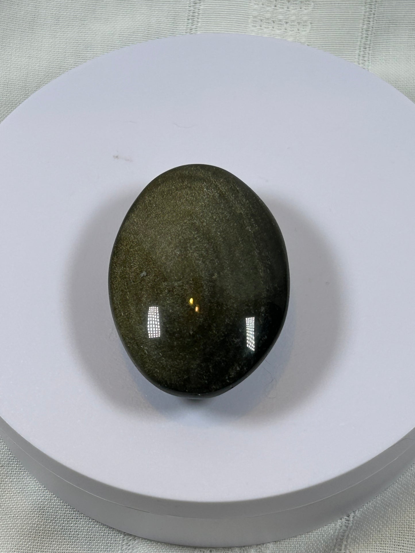 (#94) - GOLDEN OBSIDIAN PALM STONE POLISHED - NEW