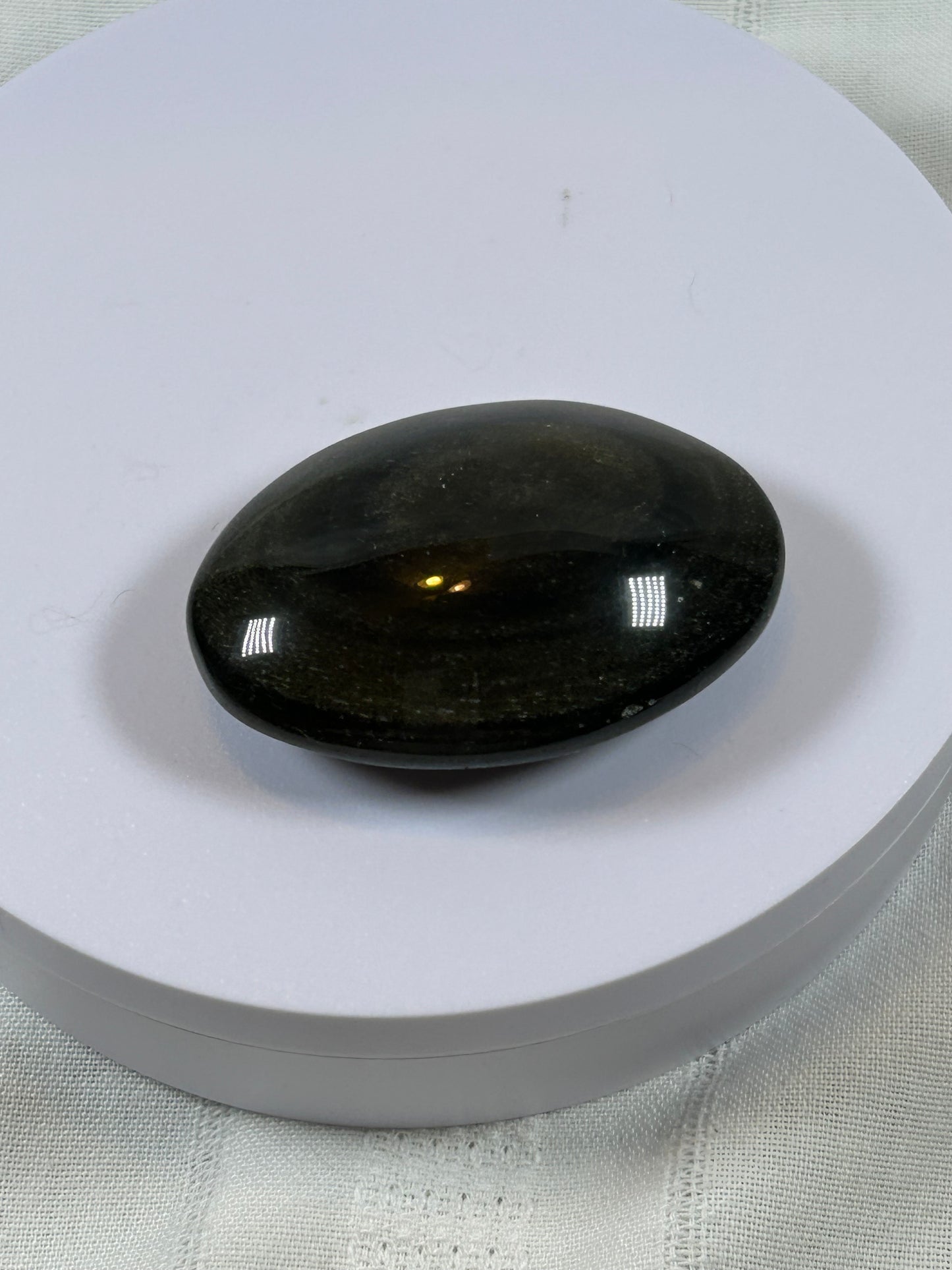 (#94) - GOLDEN OBSIDIAN PALM STONE POLISHED - NEW