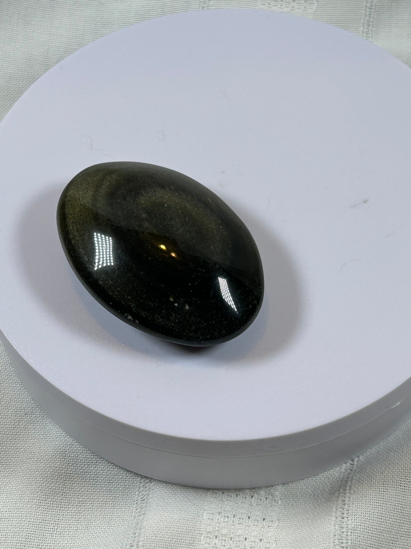 (#94) - GOLDEN OBSIDIAN PALM STONE POLISHED - NEW