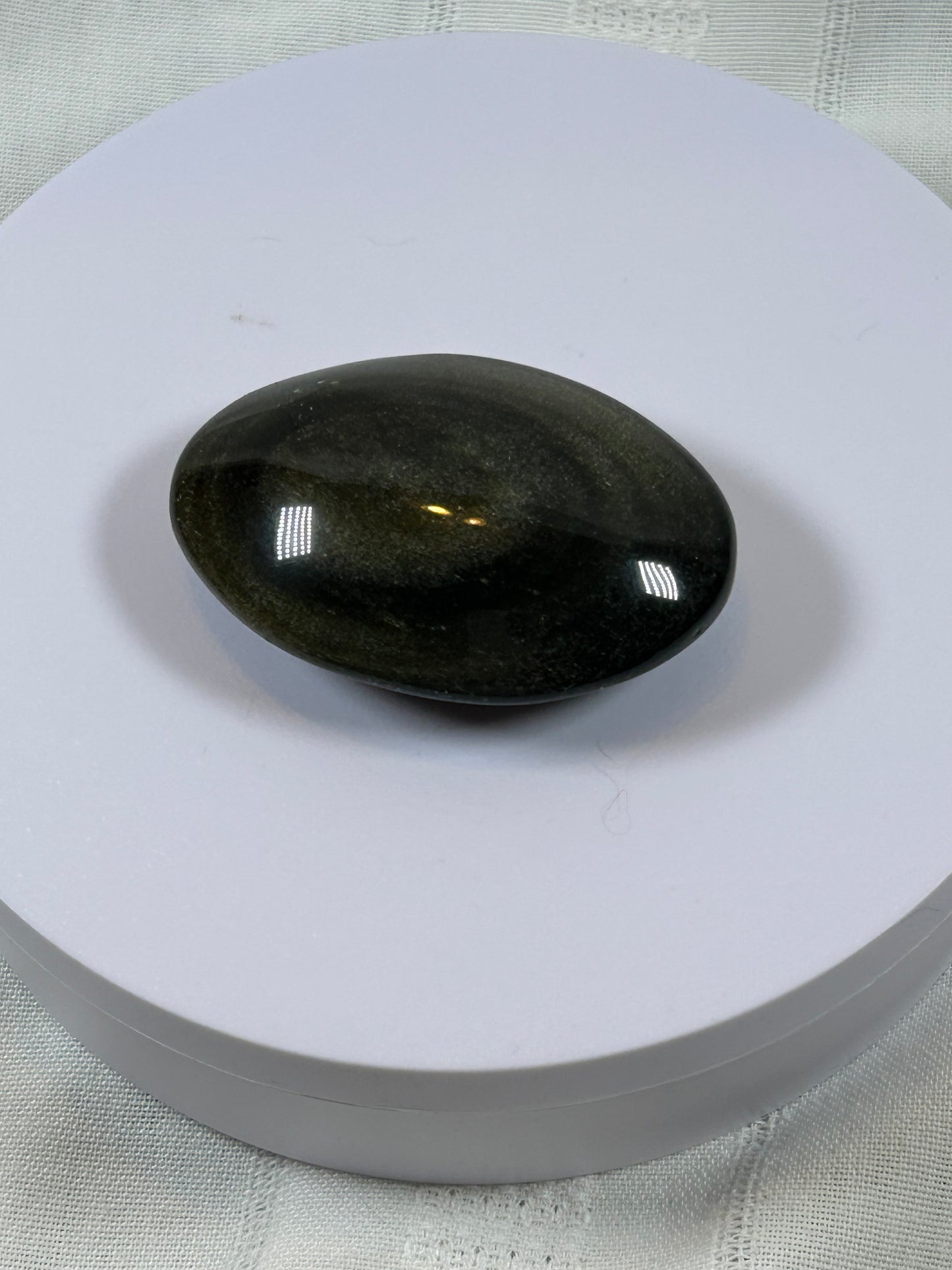 (#94) - GOLDEN OBSIDIAN PALM STONE POLISHED - NEW
