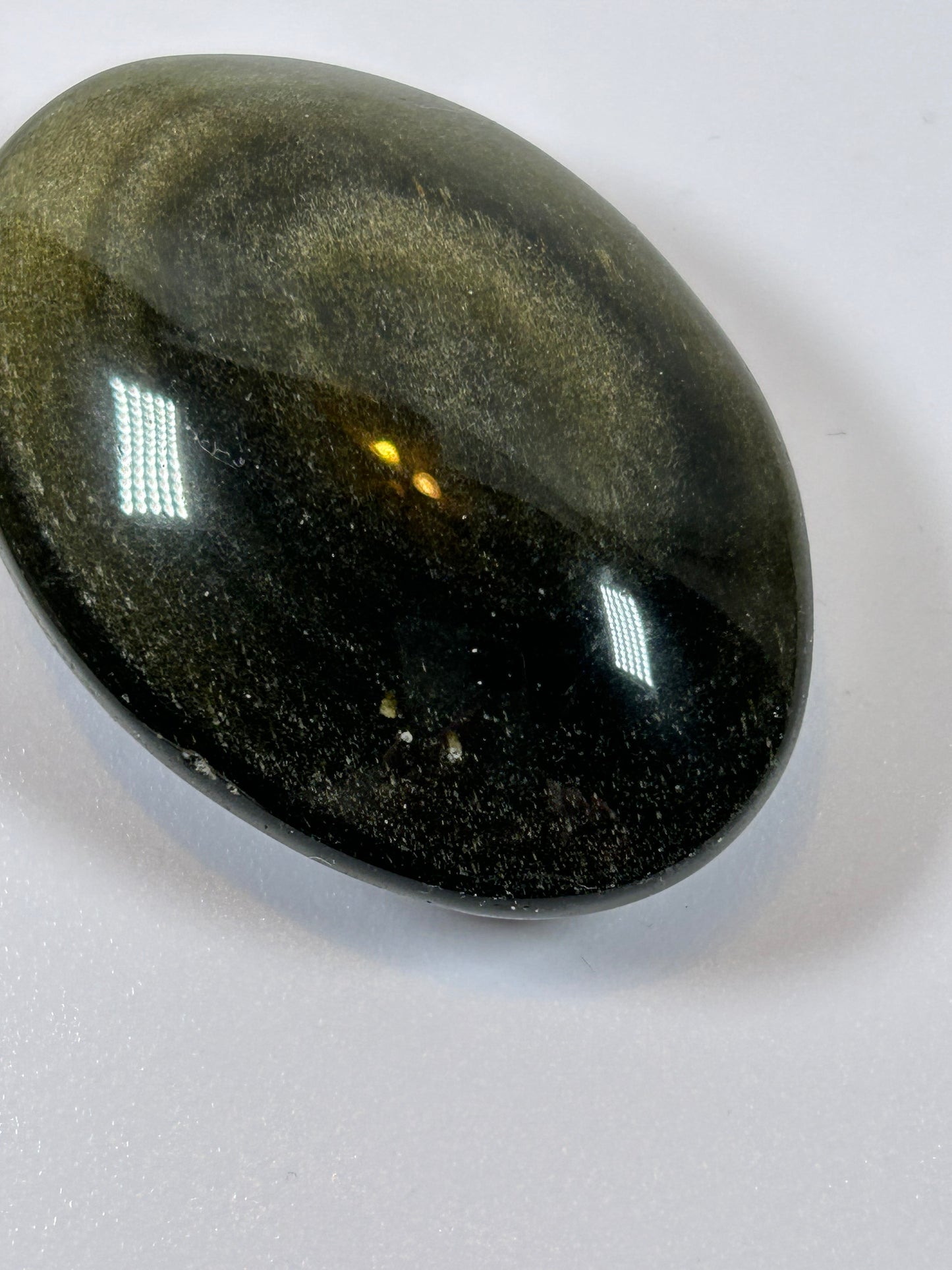 (#94) - GOLDEN OBSIDIAN PALM STONE POLISHED - NEW
