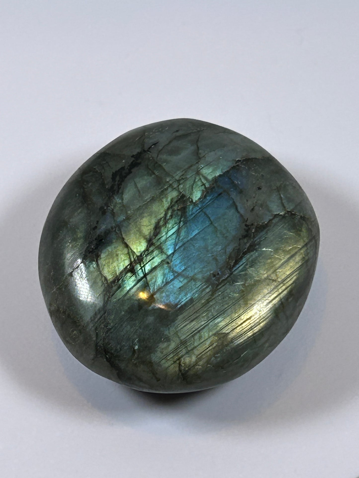 (#95) - LABRADORITE PALM STONE POLISHED - NEW