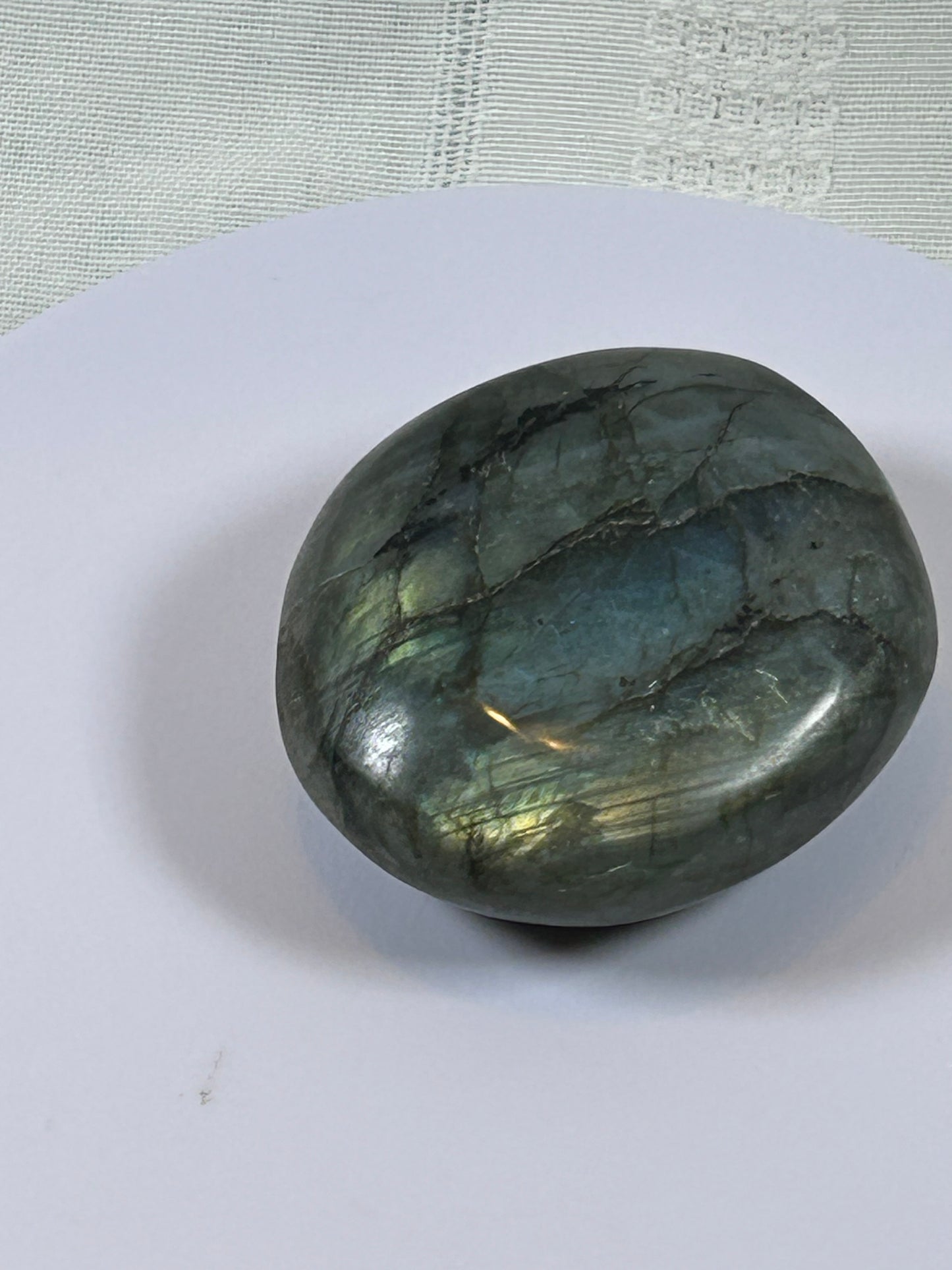 (#95) - LABRADORITE PALM STONE POLISHED - NEW