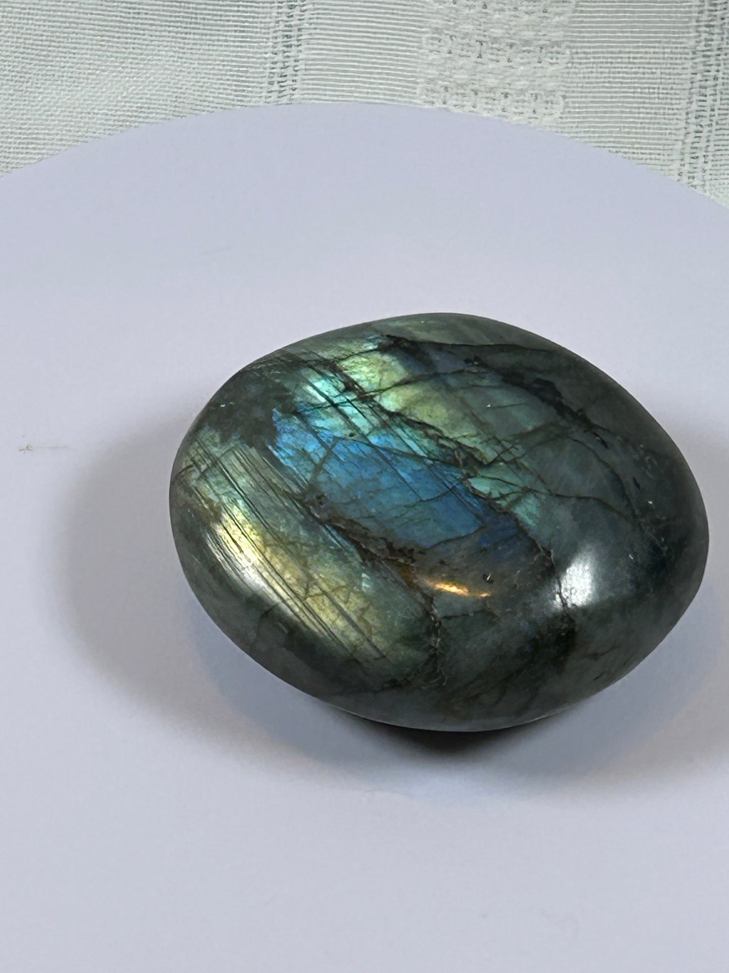 (#95) - LABRADORITE PALM STONE POLISHED - NEW