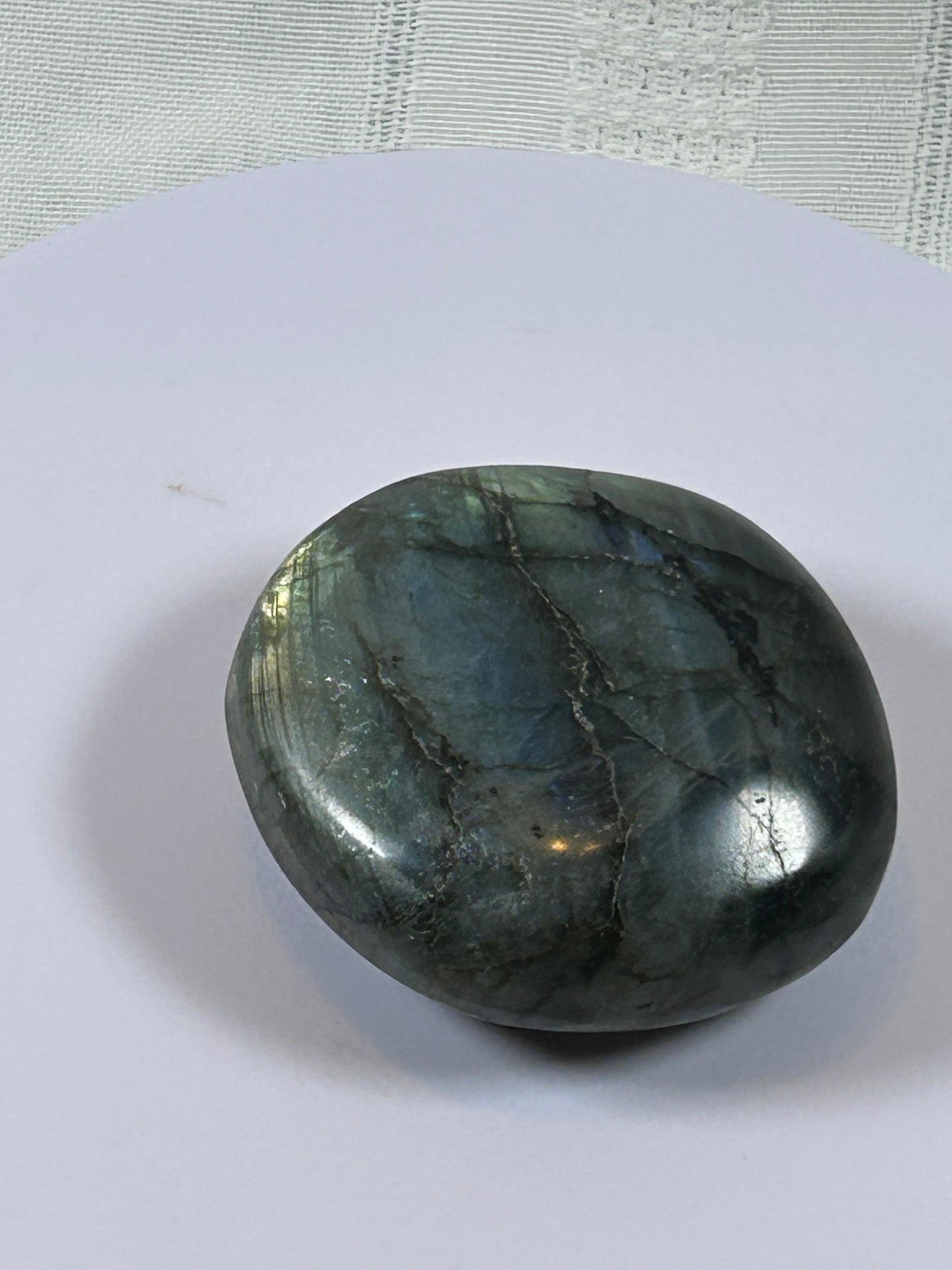 (#95) - LABRADORITE PALM STONE POLISHED - NEW