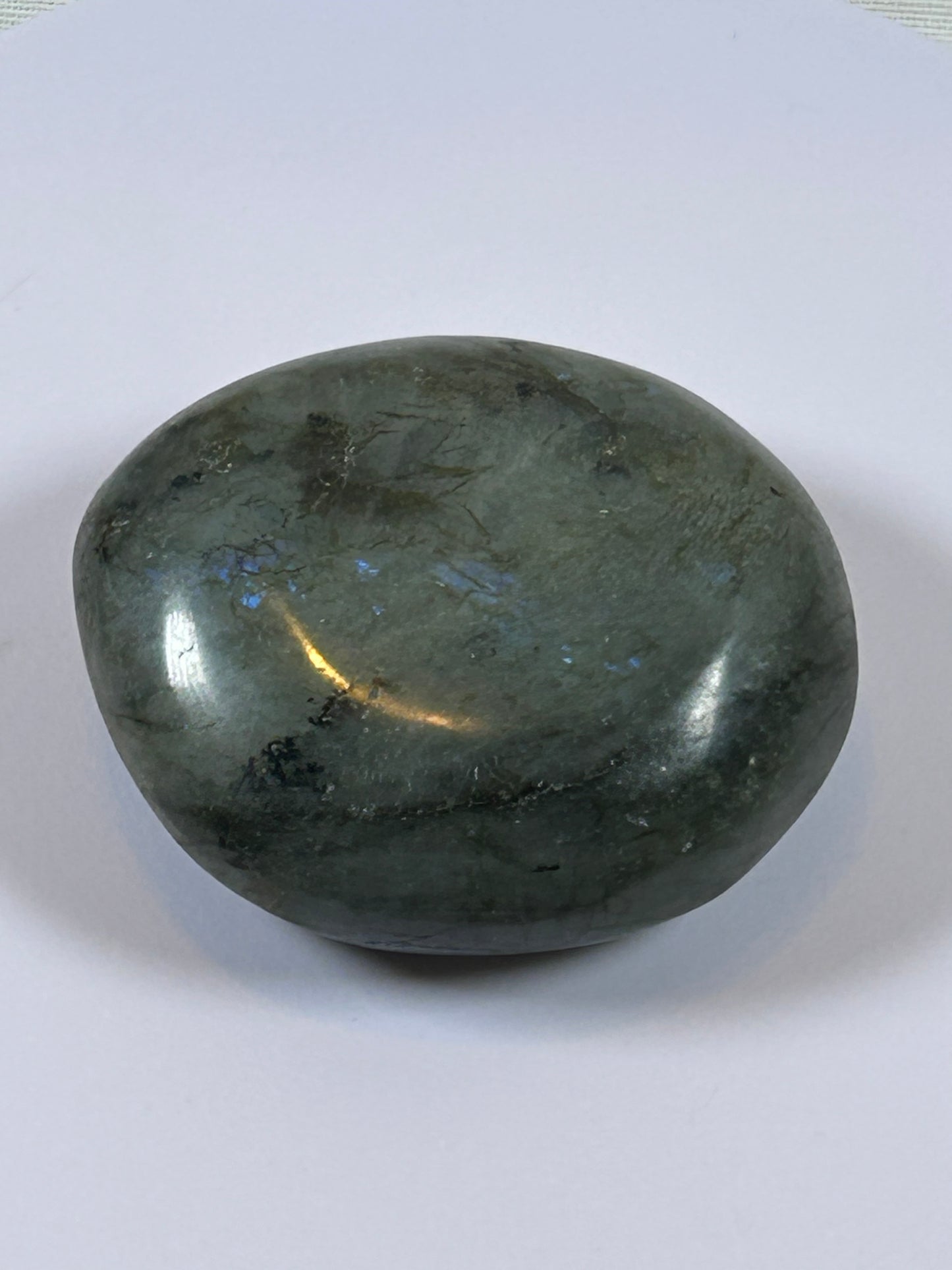 (#95) - LABRADORITE PALM STONE POLISHED - NEW