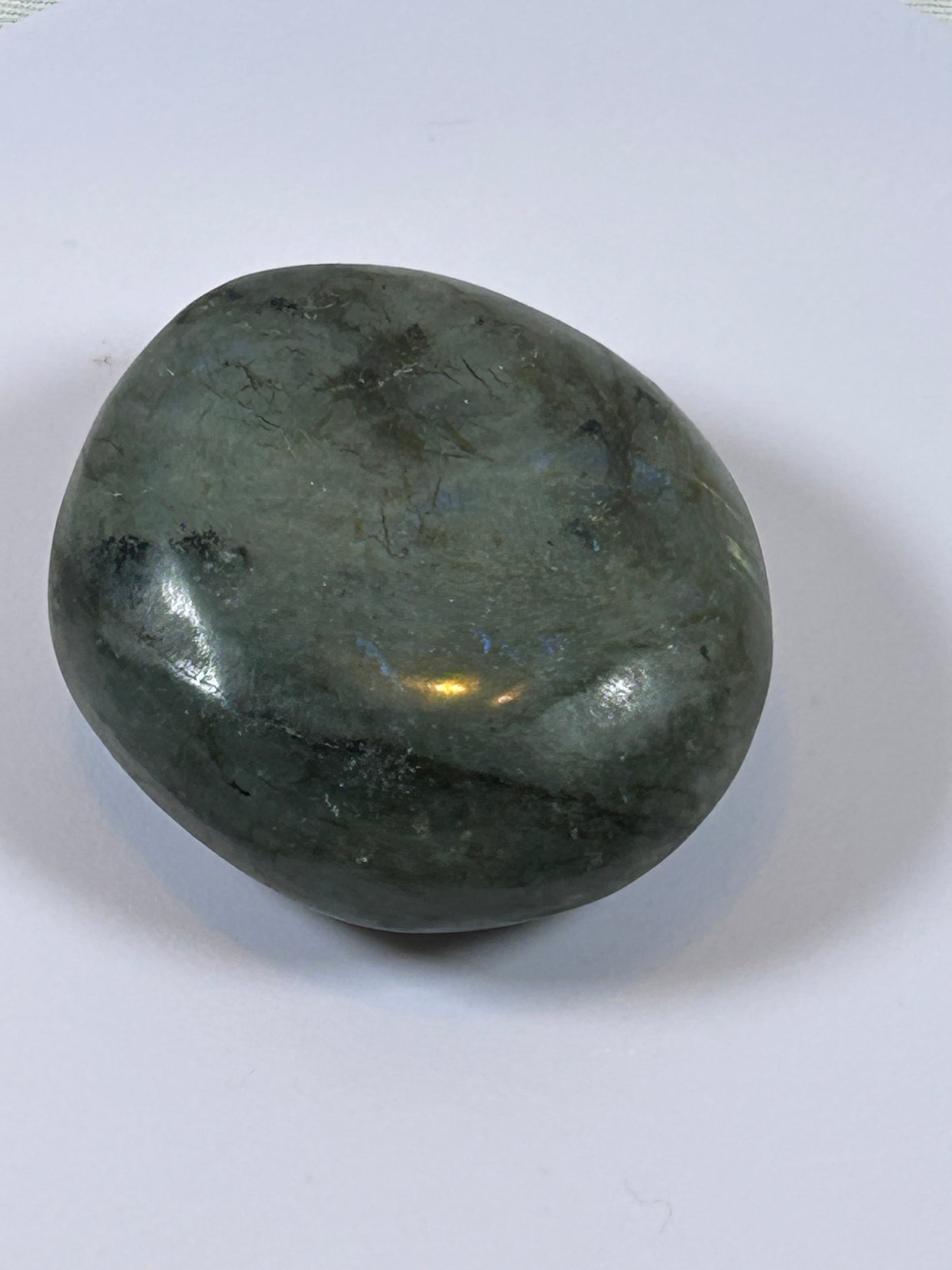 (#95) - LABRADORITE PALM STONE POLISHED - NEW