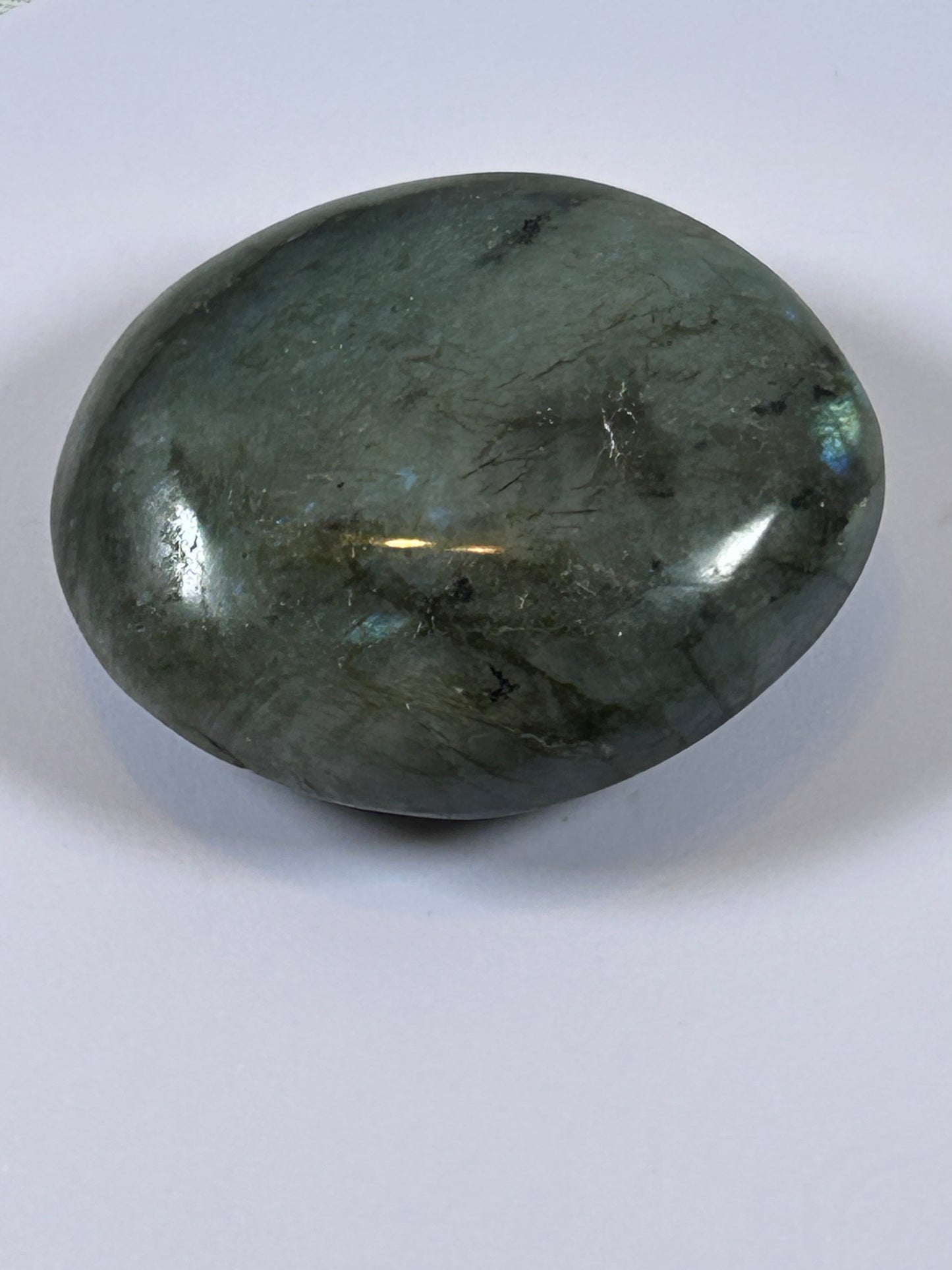 (#95) - LABRADORITE PALM STONE POLISHED - NEW