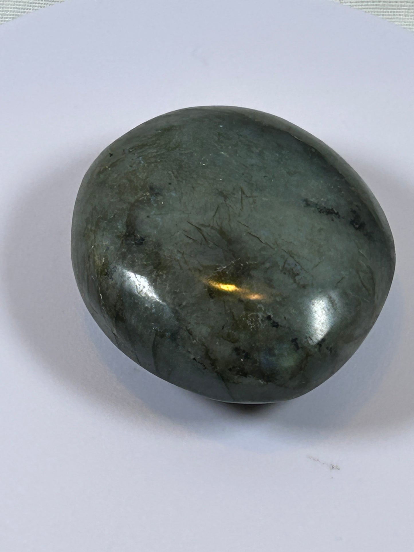 (#95) - LABRADORITE PALM STONE POLISHED - NEW
