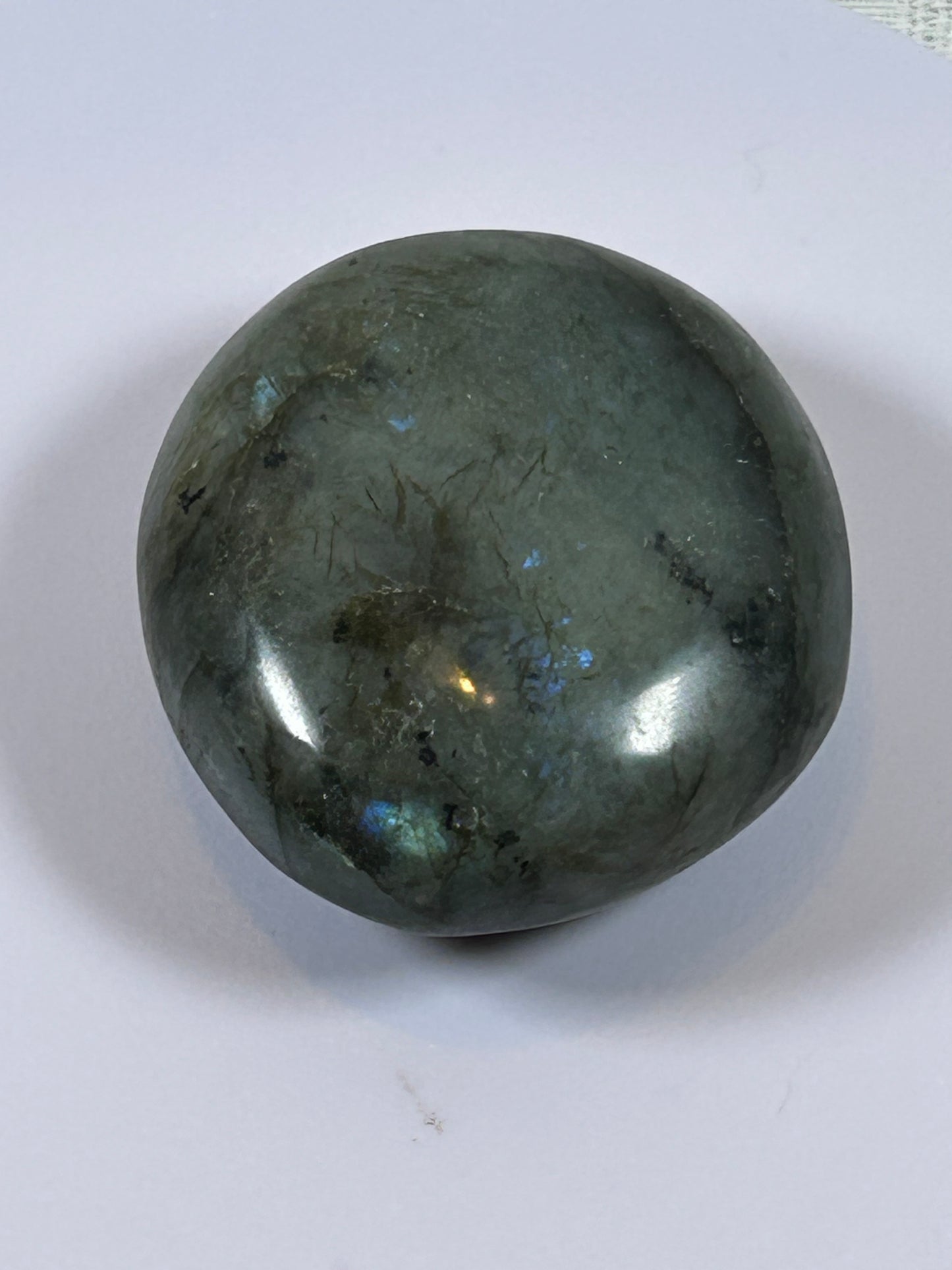 (#95) - LABRADORITE PALM STONE POLISHED - NEW