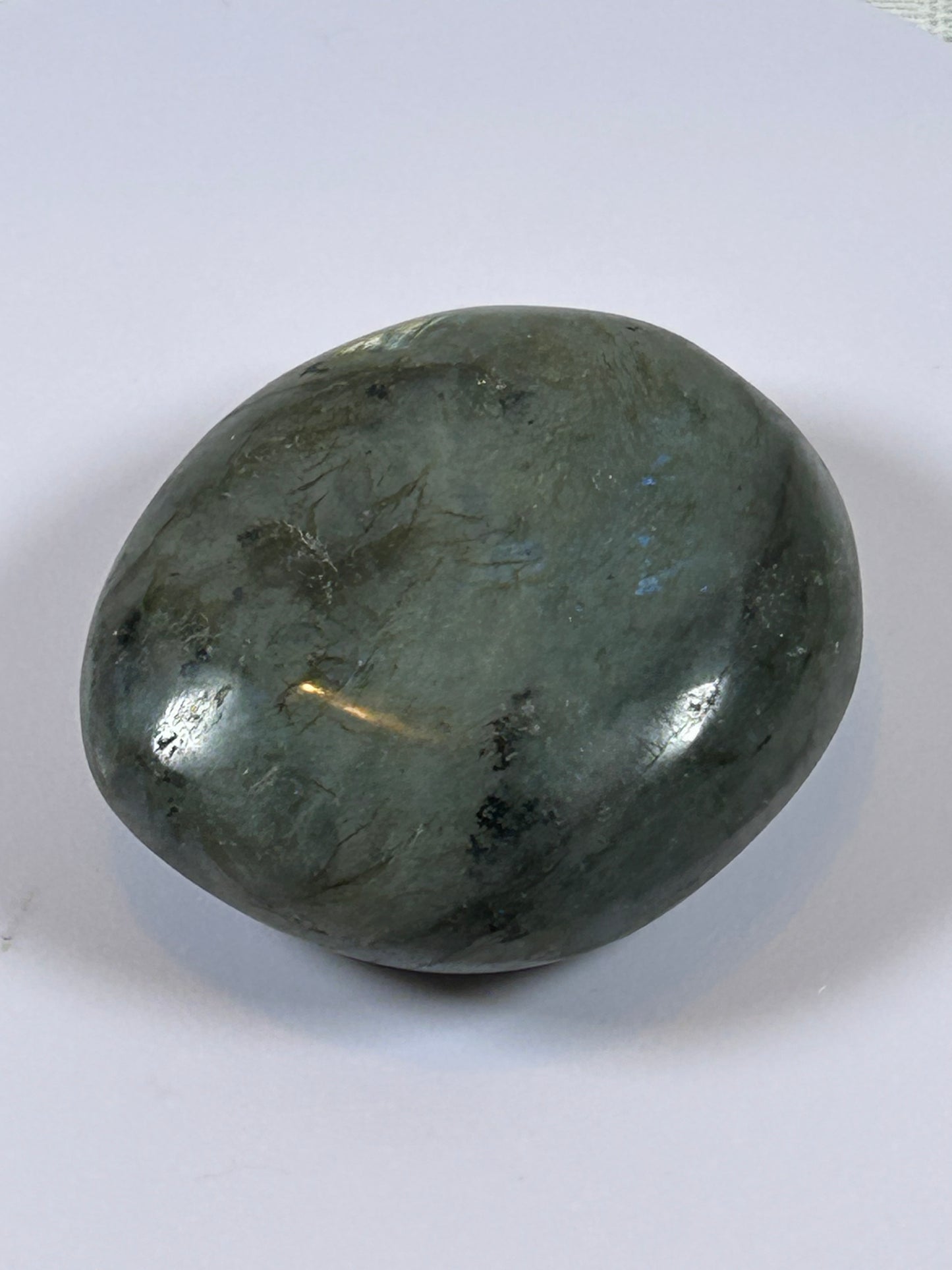 (#95) - LABRADORITE PALM STONE POLISHED - NEW