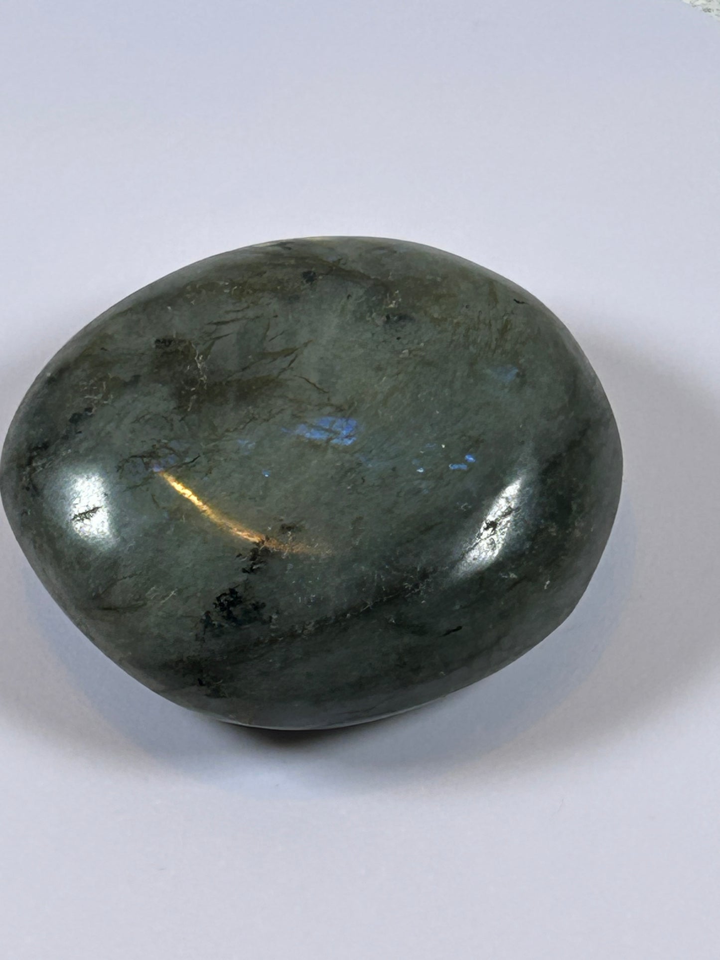 (#95) - LABRADORITE PALM STONE POLISHED - NEW