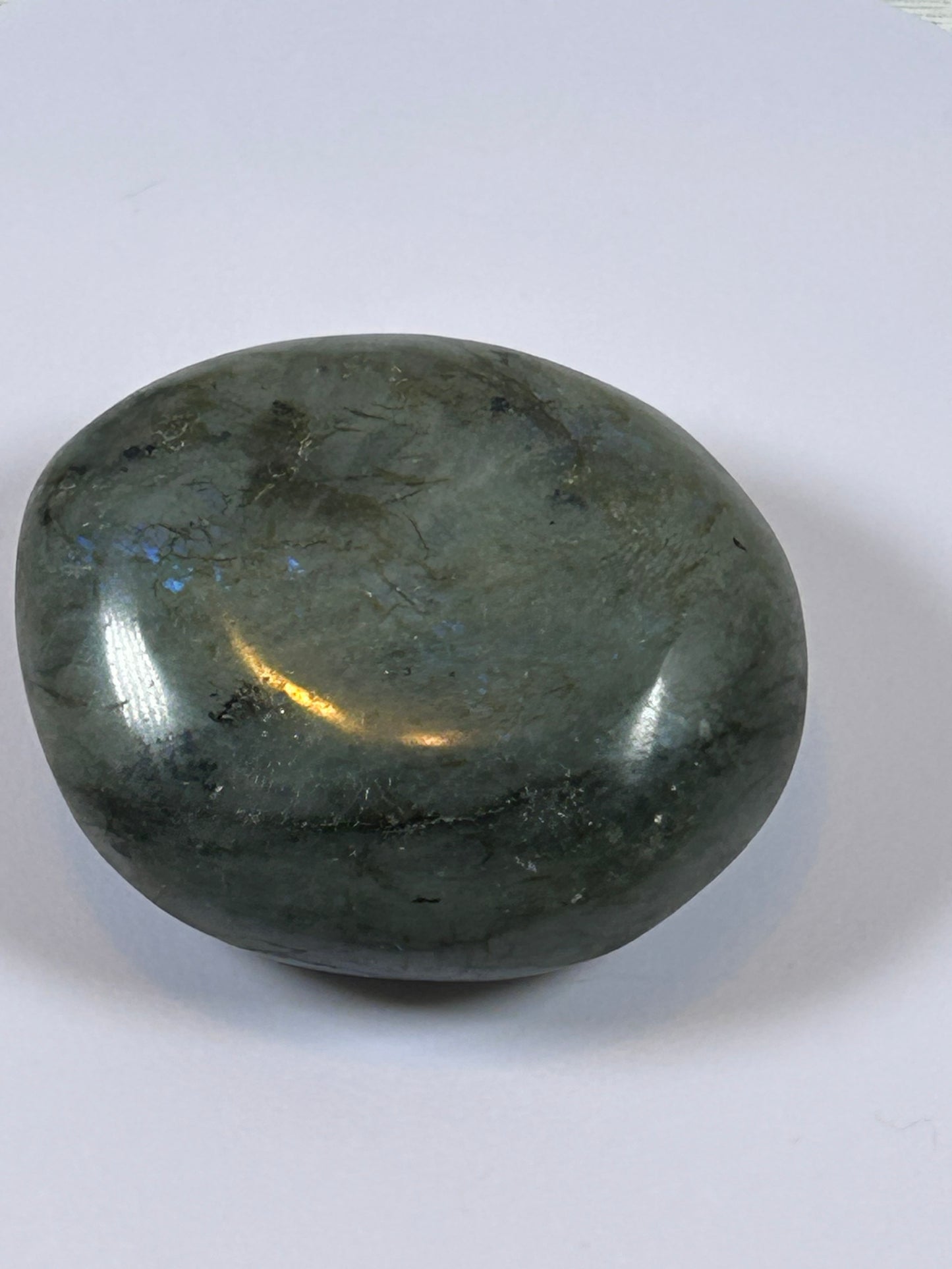 (#95) - LABRADORITE PALM STONE POLISHED - NEW