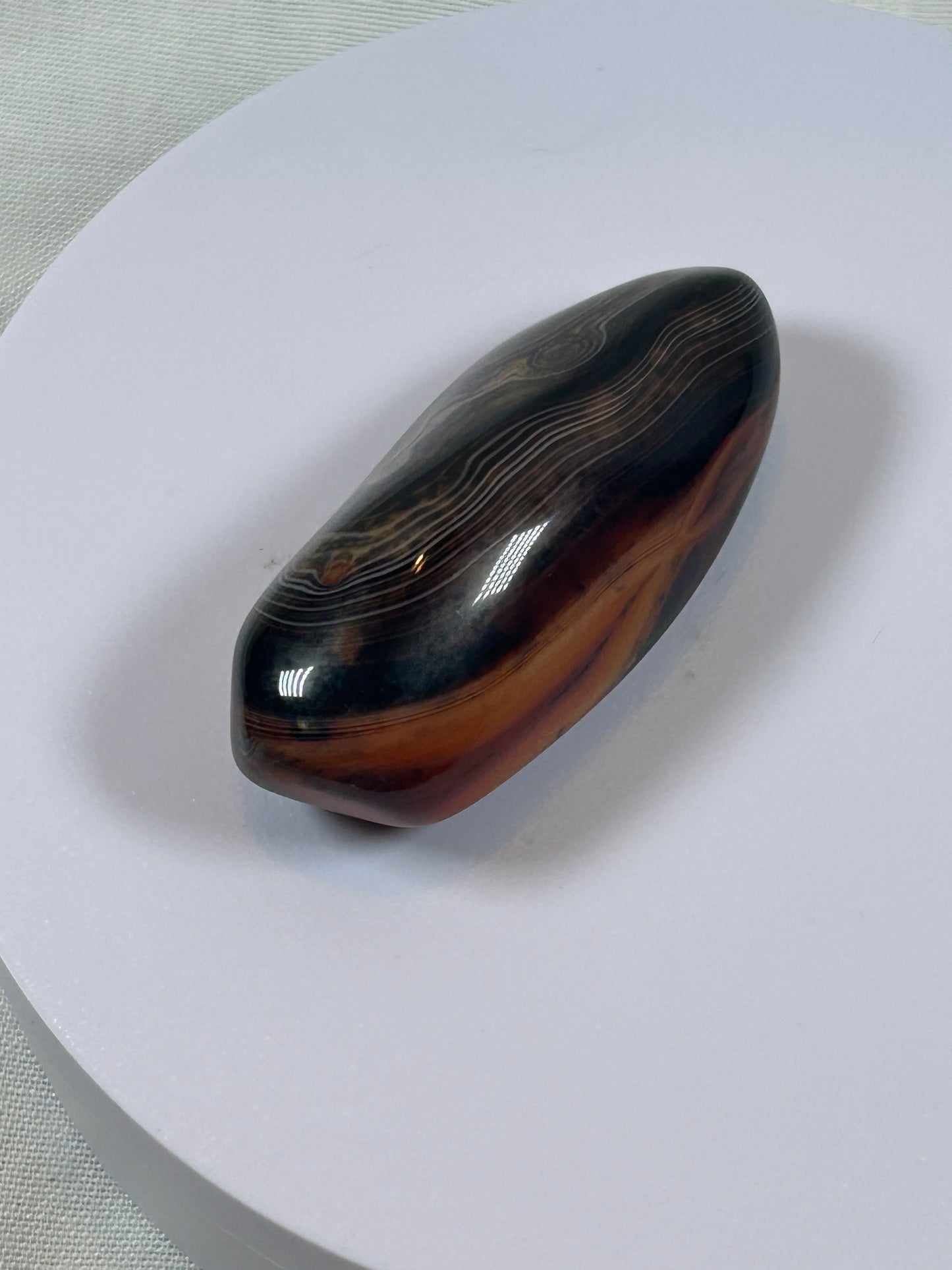 (#98) - SARDONYX PALM STONE POLISHED - NEW