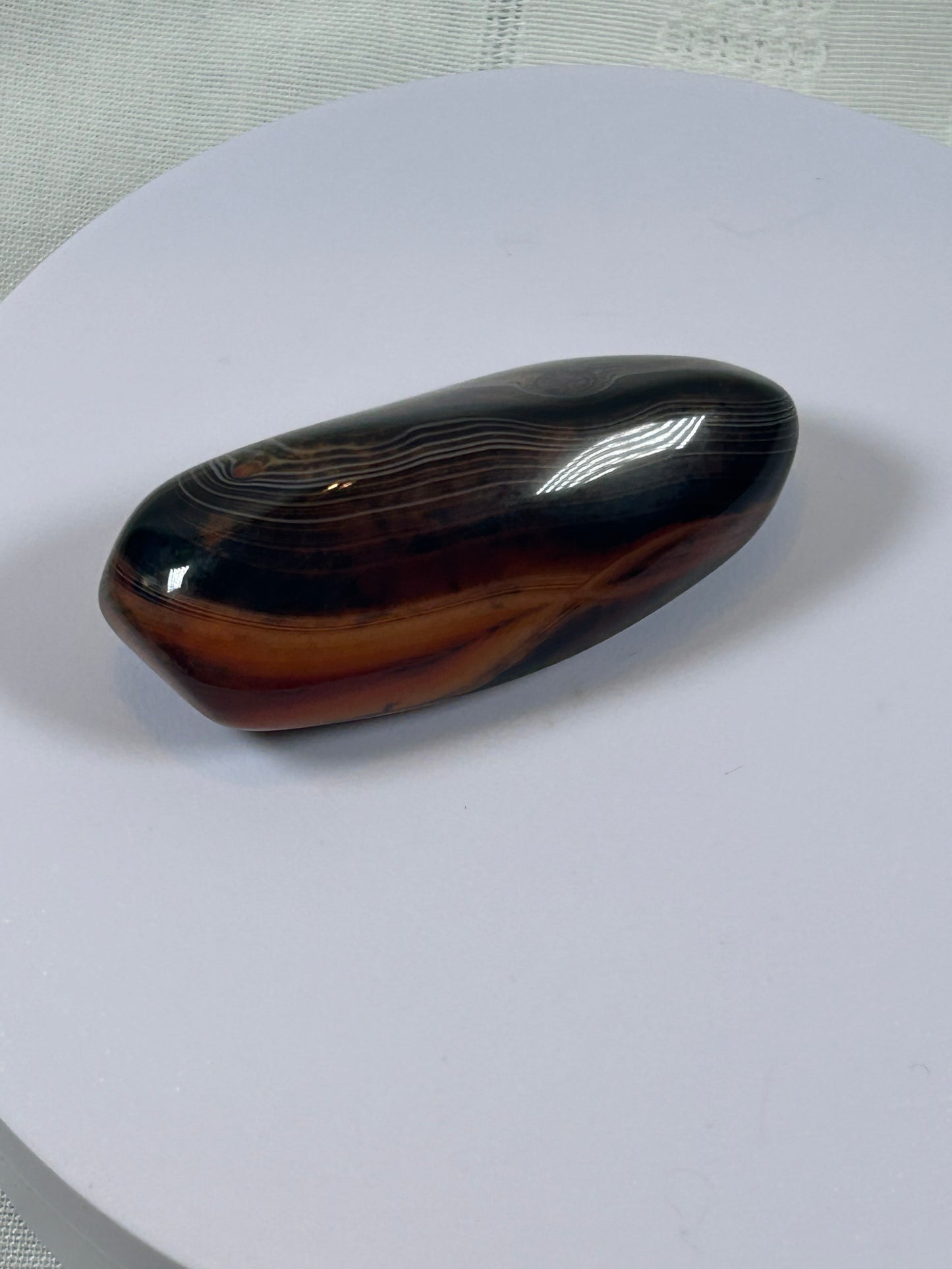 (#98) - SARDONYX PALM STONE POLISHED - NEW