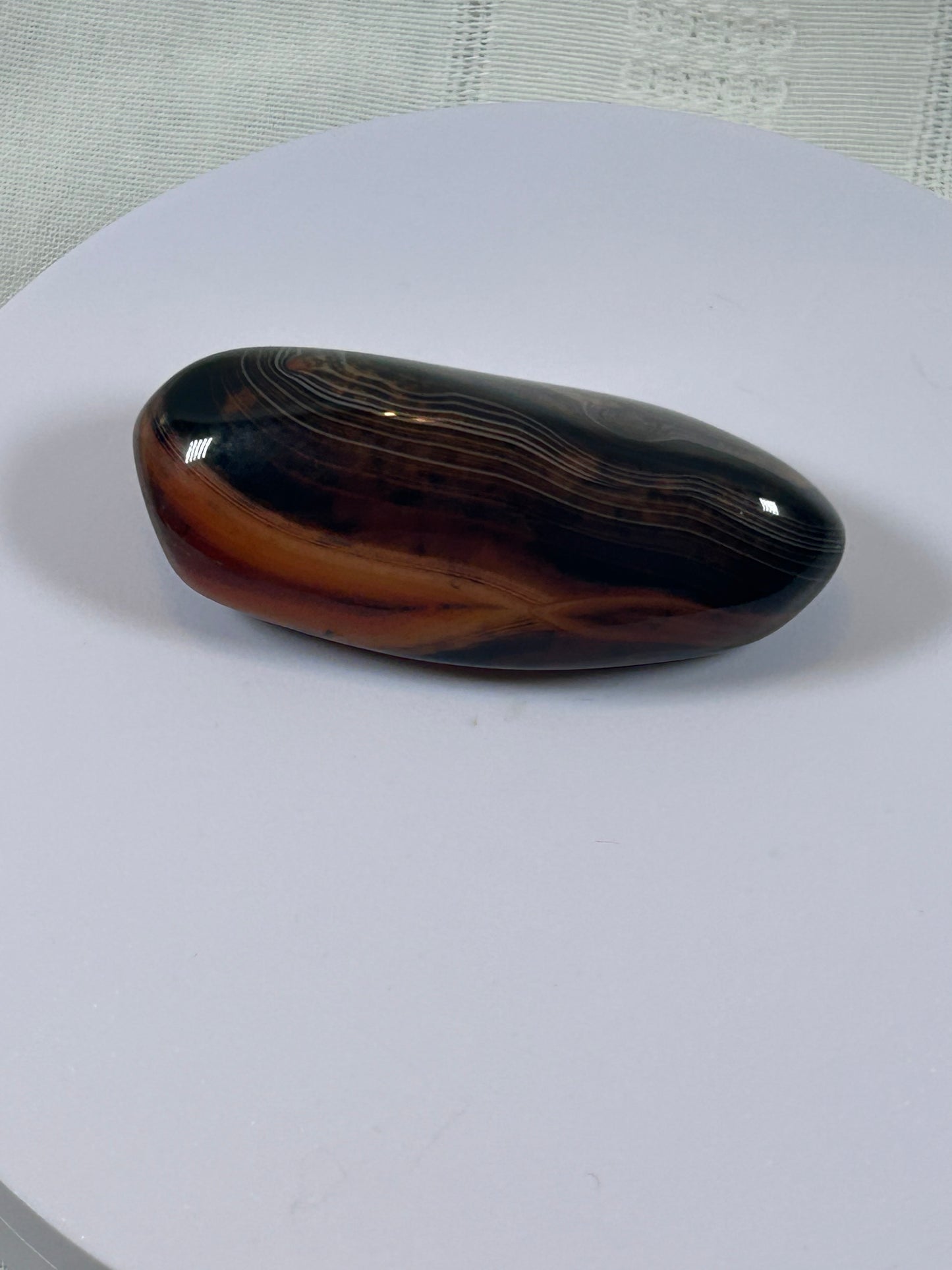 (#98) - SARDONYX PALM STONE POLISHED - NEW