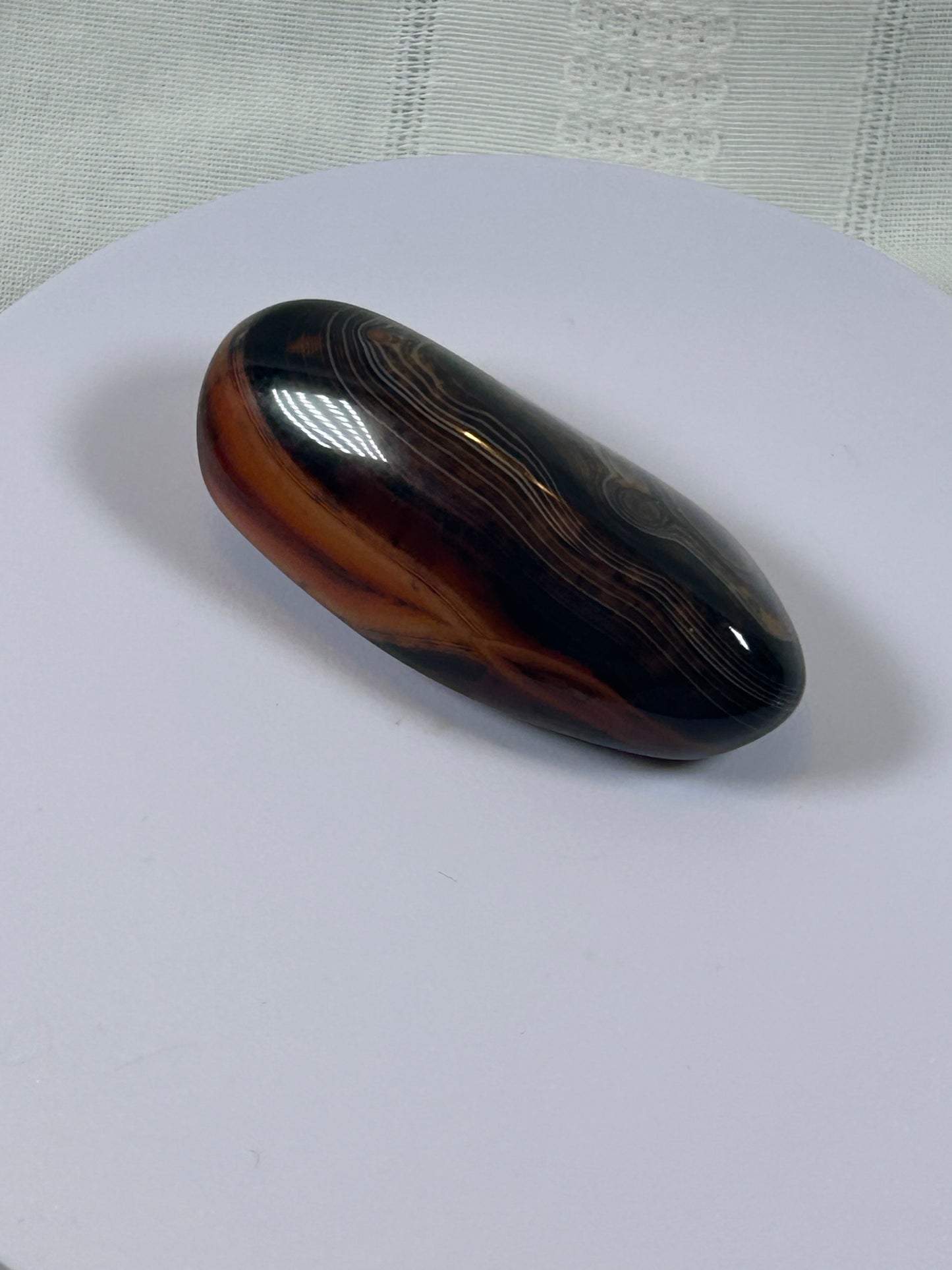 (#98) - SARDONYX PALM STONE POLISHED - NEW