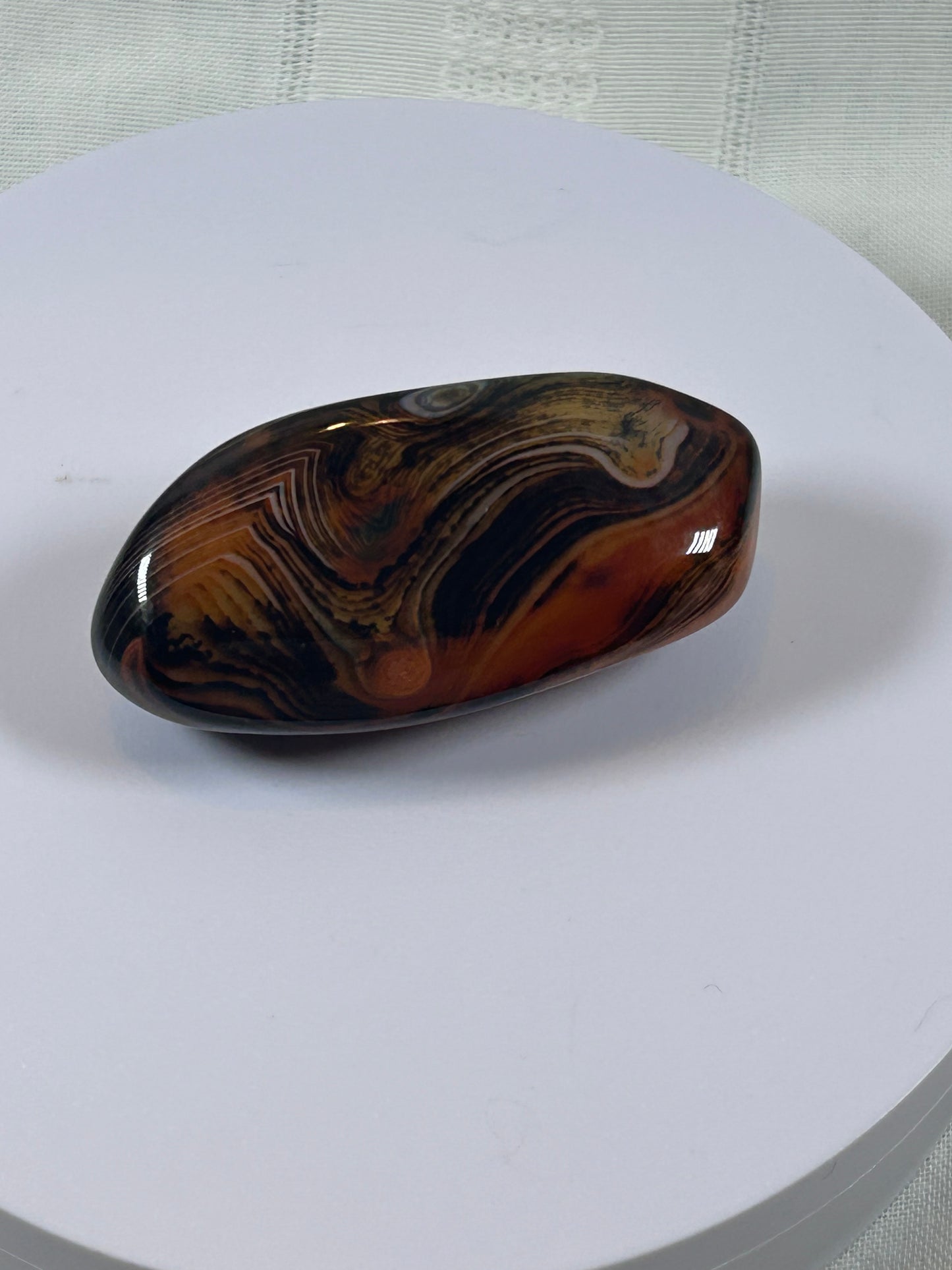 (#98) - SARDONYX PALM STONE POLISHED - NEW