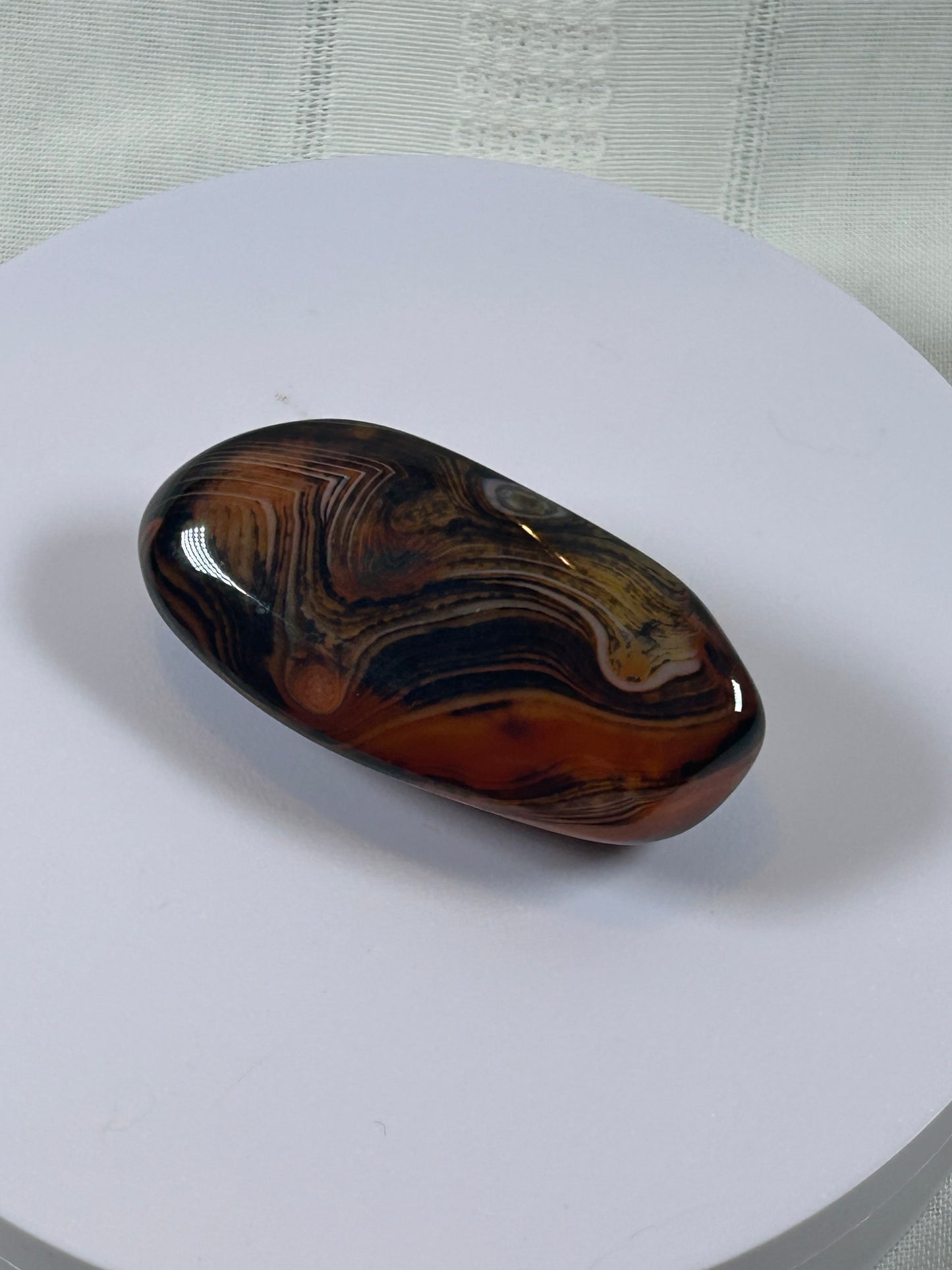 (#98) - SARDONYX PALM STONE POLISHED - NEW