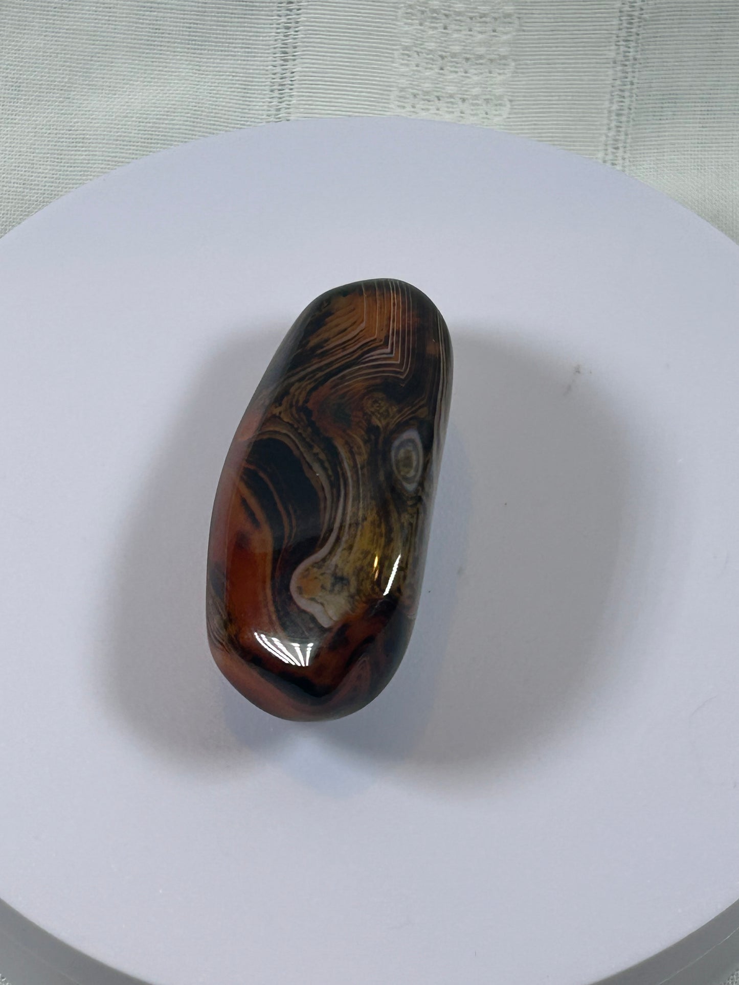 (#98) - SARDONYX PALM STONE POLISHED - NEW