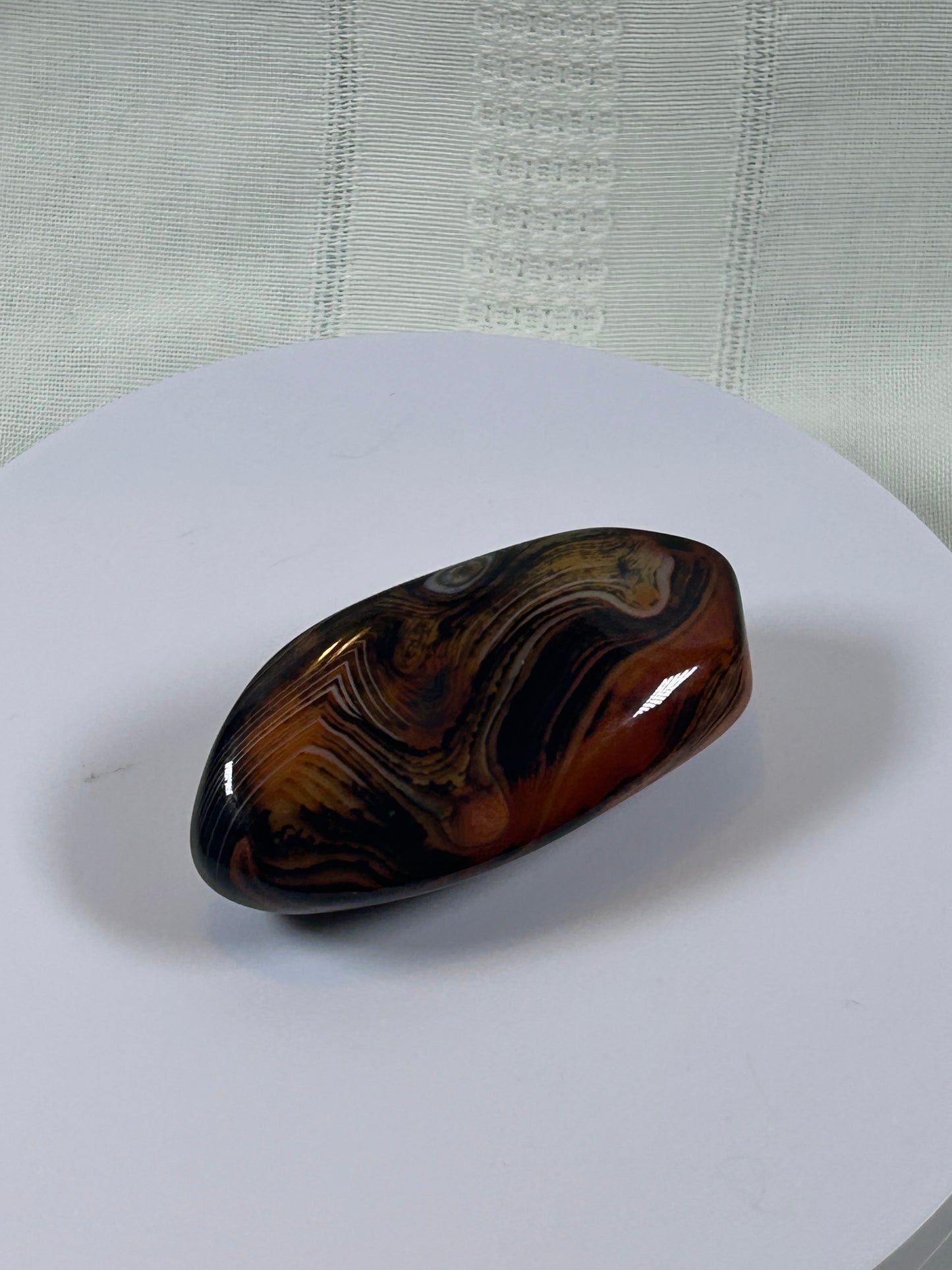 (#98) - SARDONYX PALM STONE POLISHED - NEW