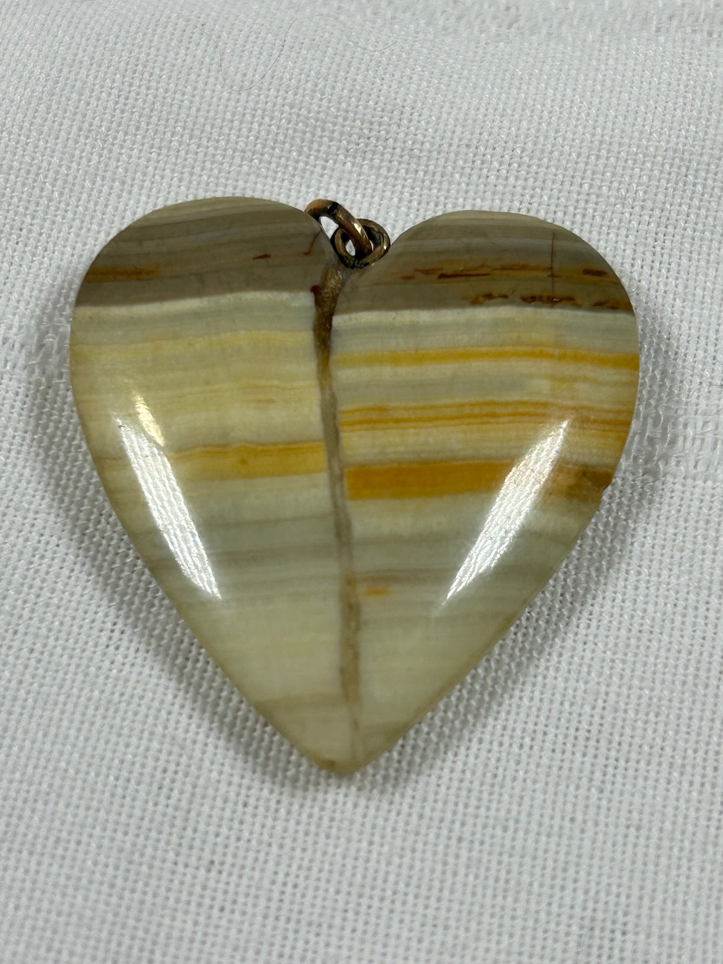 Vintage Agate Heart Pendant