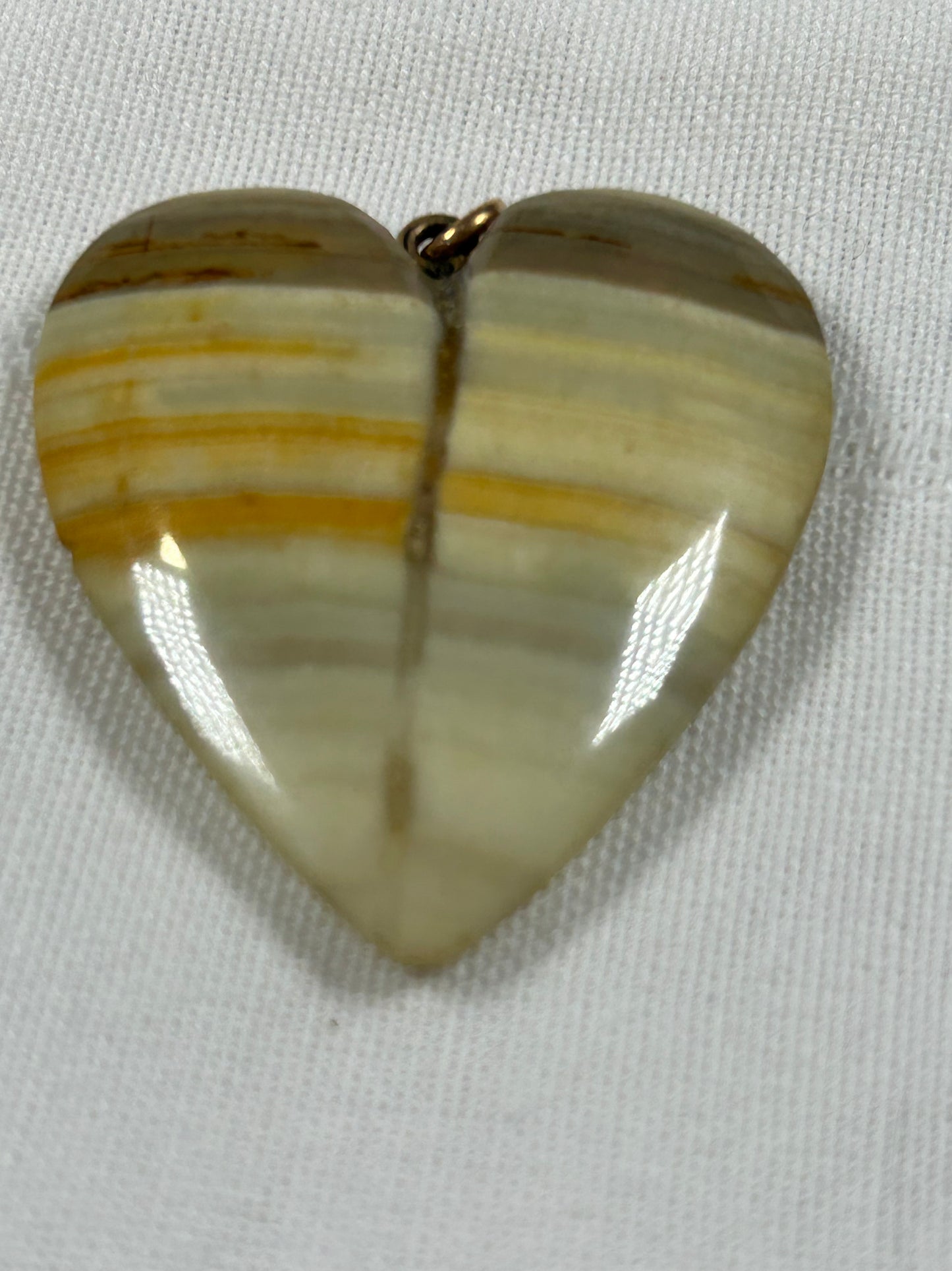 Vintage Agate Heart Pendant
