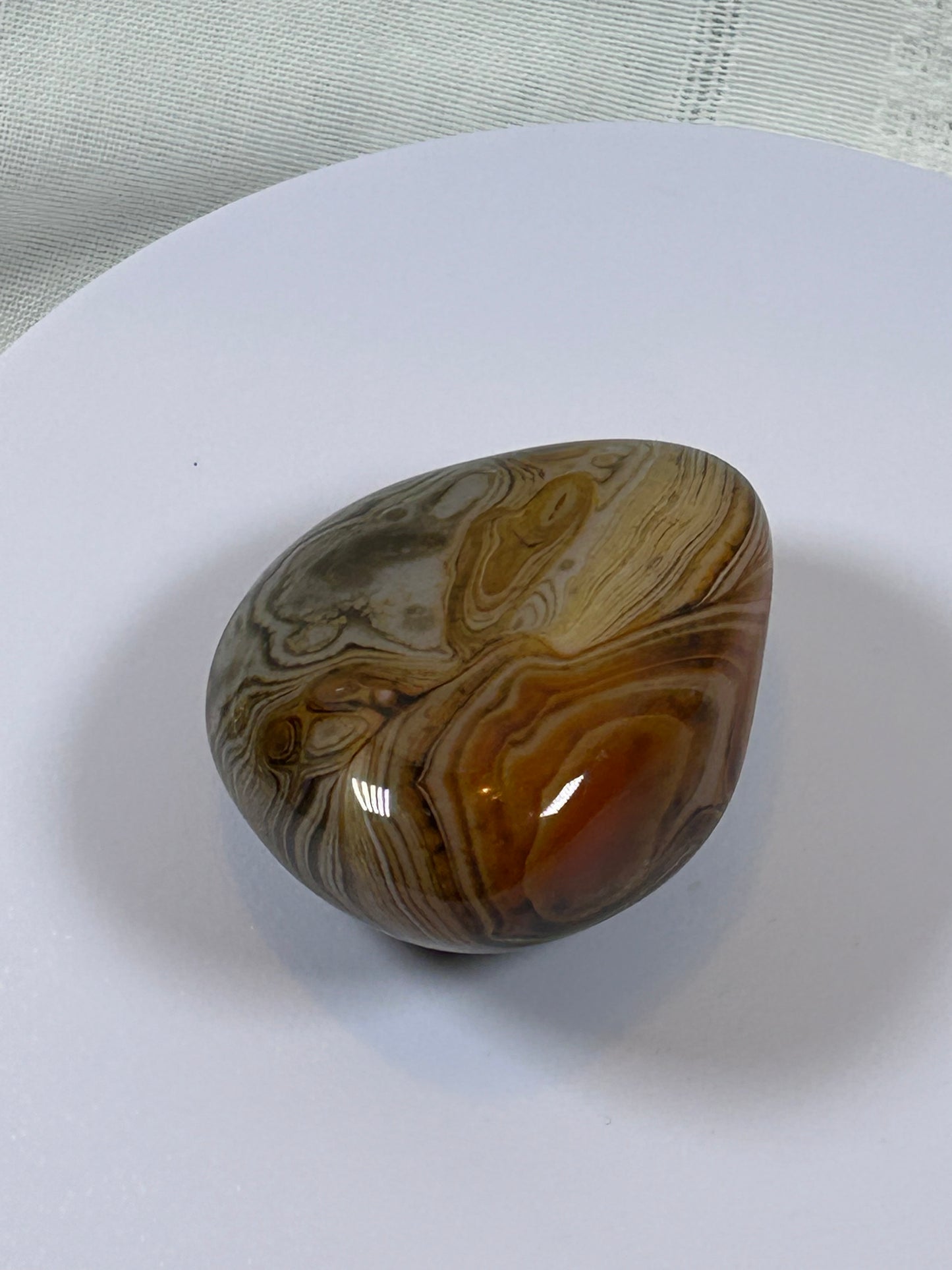 (#110) - SARDONYX PALM STONE POLISHED - NEW