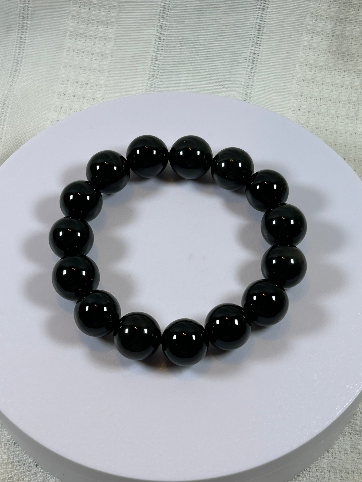 (#185) - LARGE OBSIDIAN CRYSTAL BRACELET - NEW