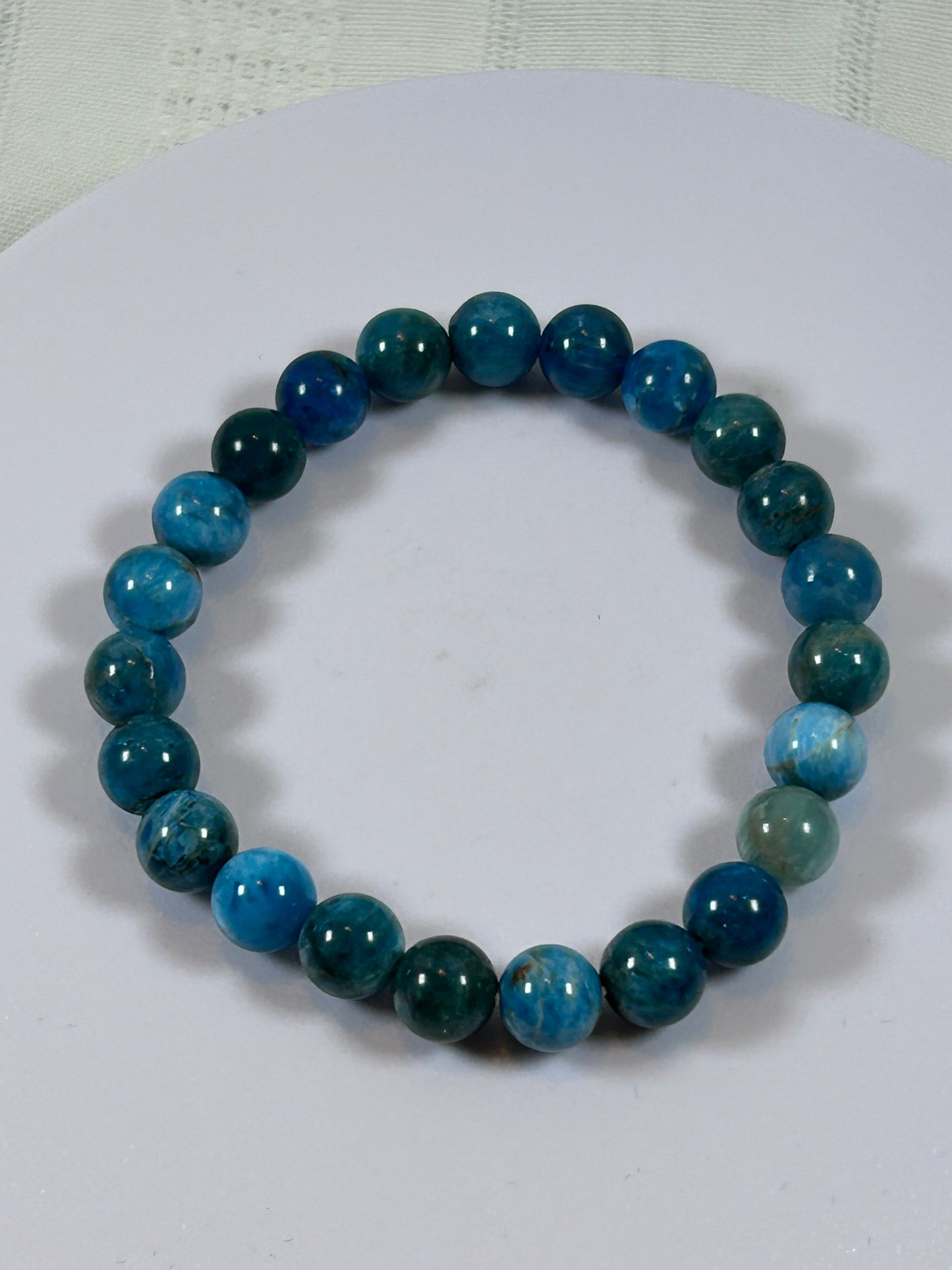 (#194) - BLUE APATITE CRYSTAL BRACELET - NEW