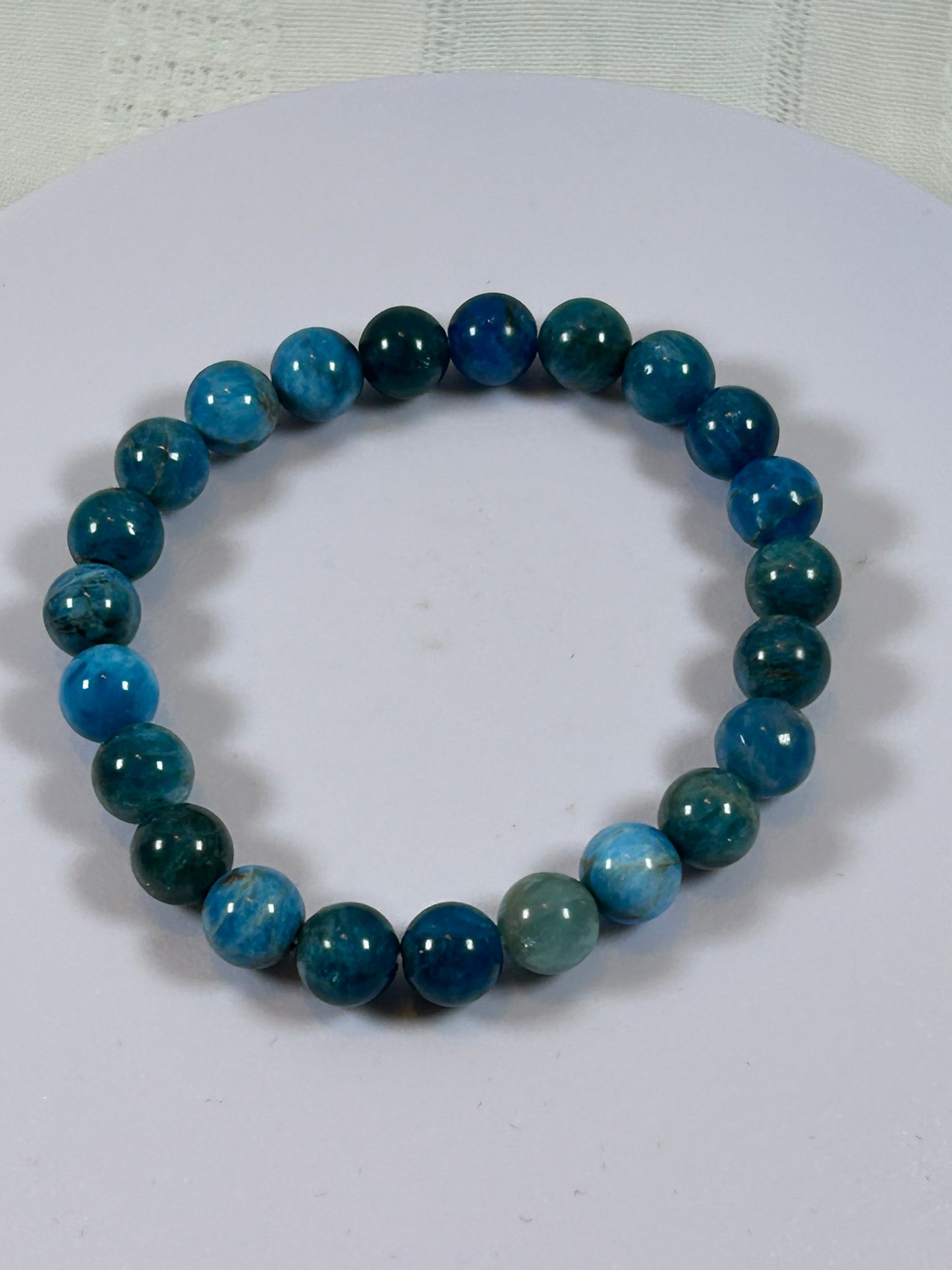 (#194) - BLUE APATITE CRYSTAL BRACELET - NEW