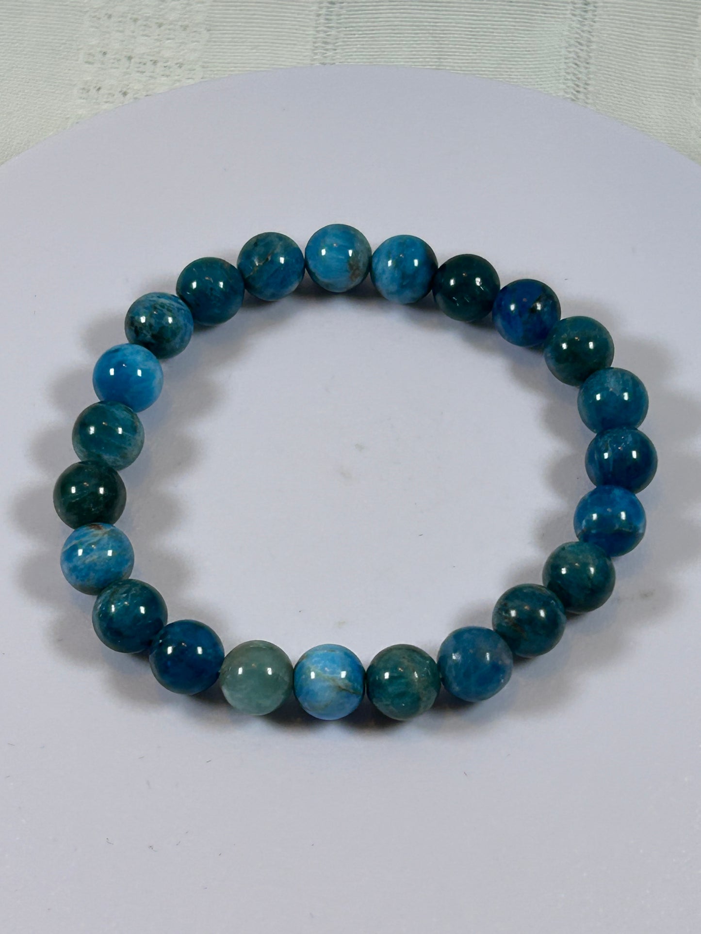 (#194) - BLUE APATITE CRYSTAL BRACELET - NEW