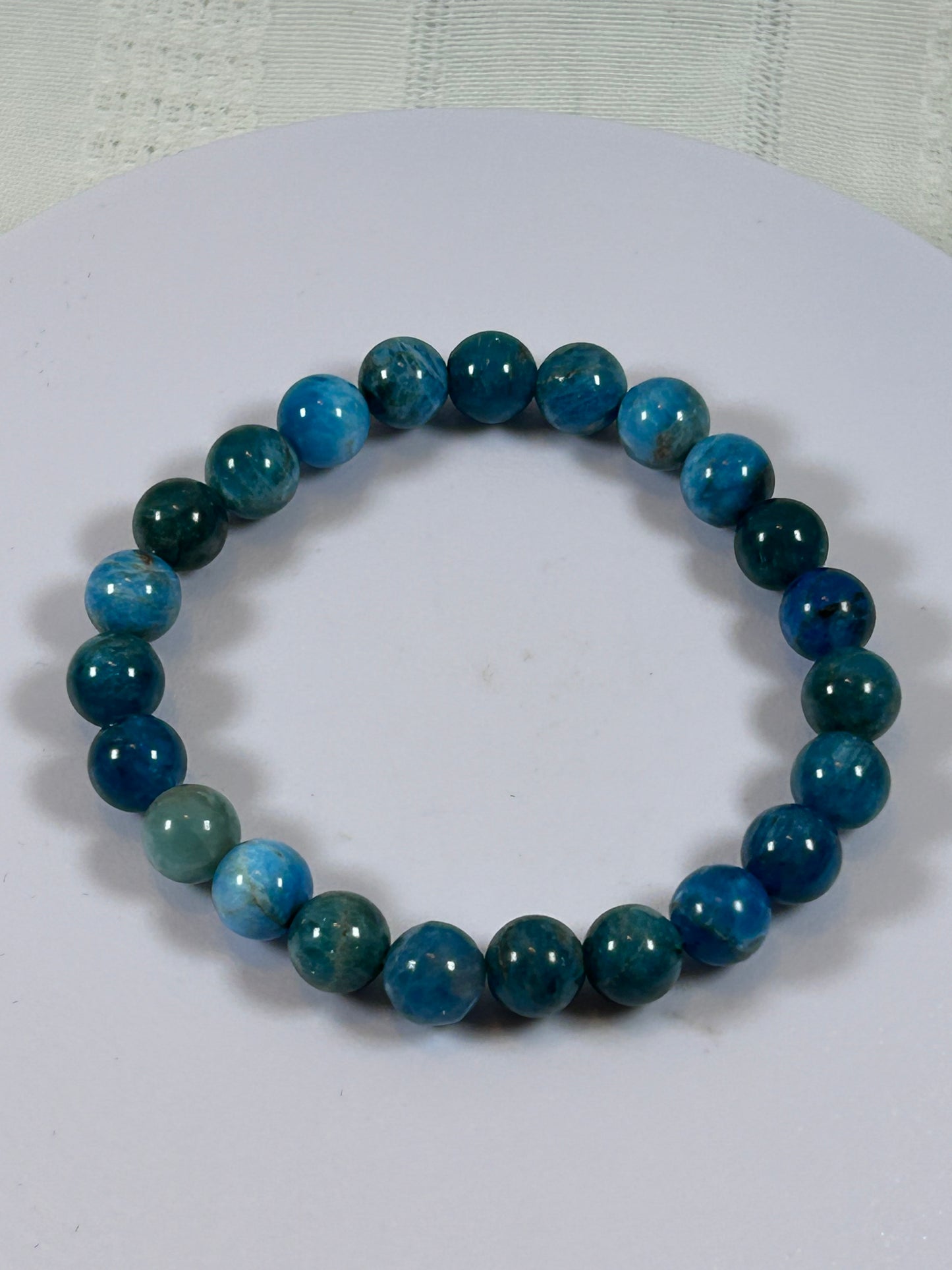 (#194) - BLUE APATITE CRYSTAL BRACELET - NEW