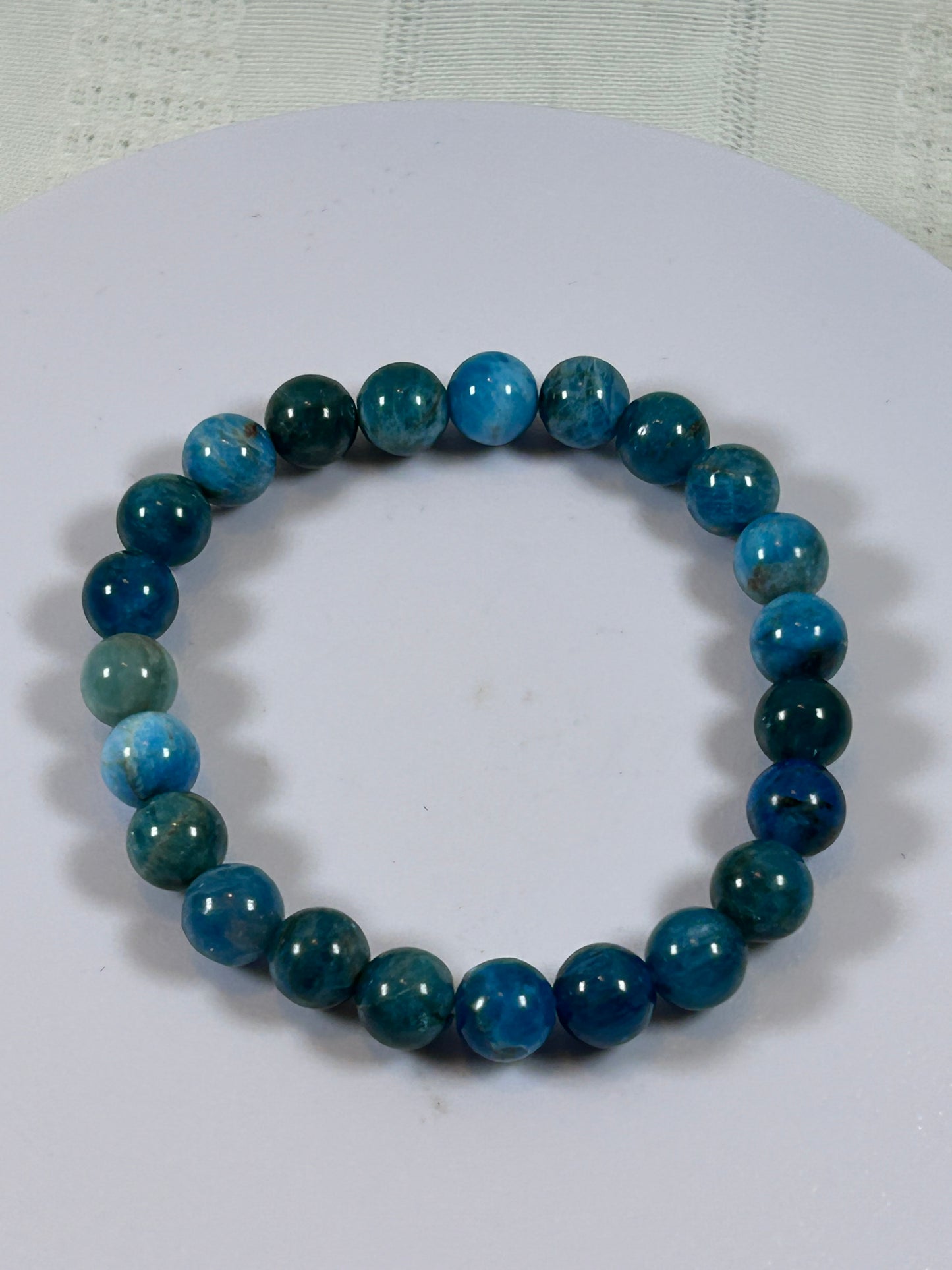 (#194) - BLUE APATITE CRYSTAL BRACELET - NEW