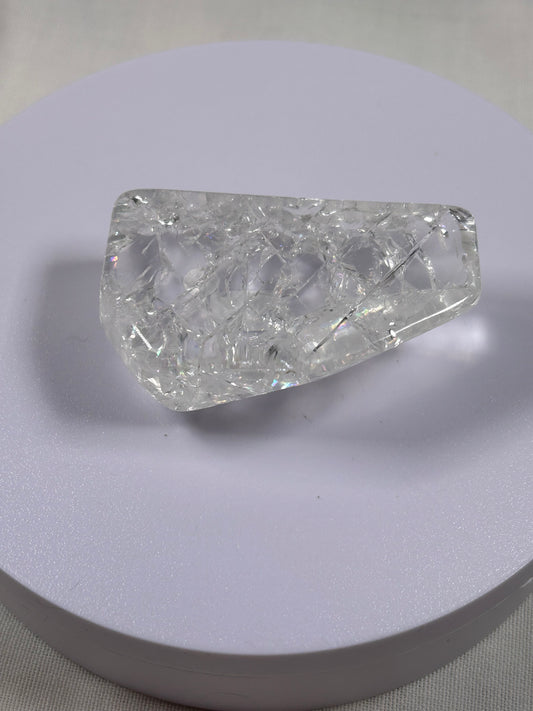 (#546) - Clear Quartz Polished Crackle - New