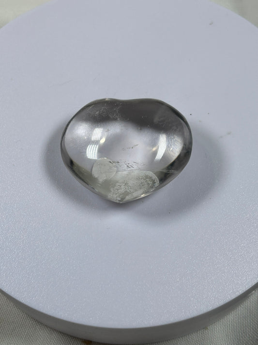 (#871) - Clear Quartz Heart - New