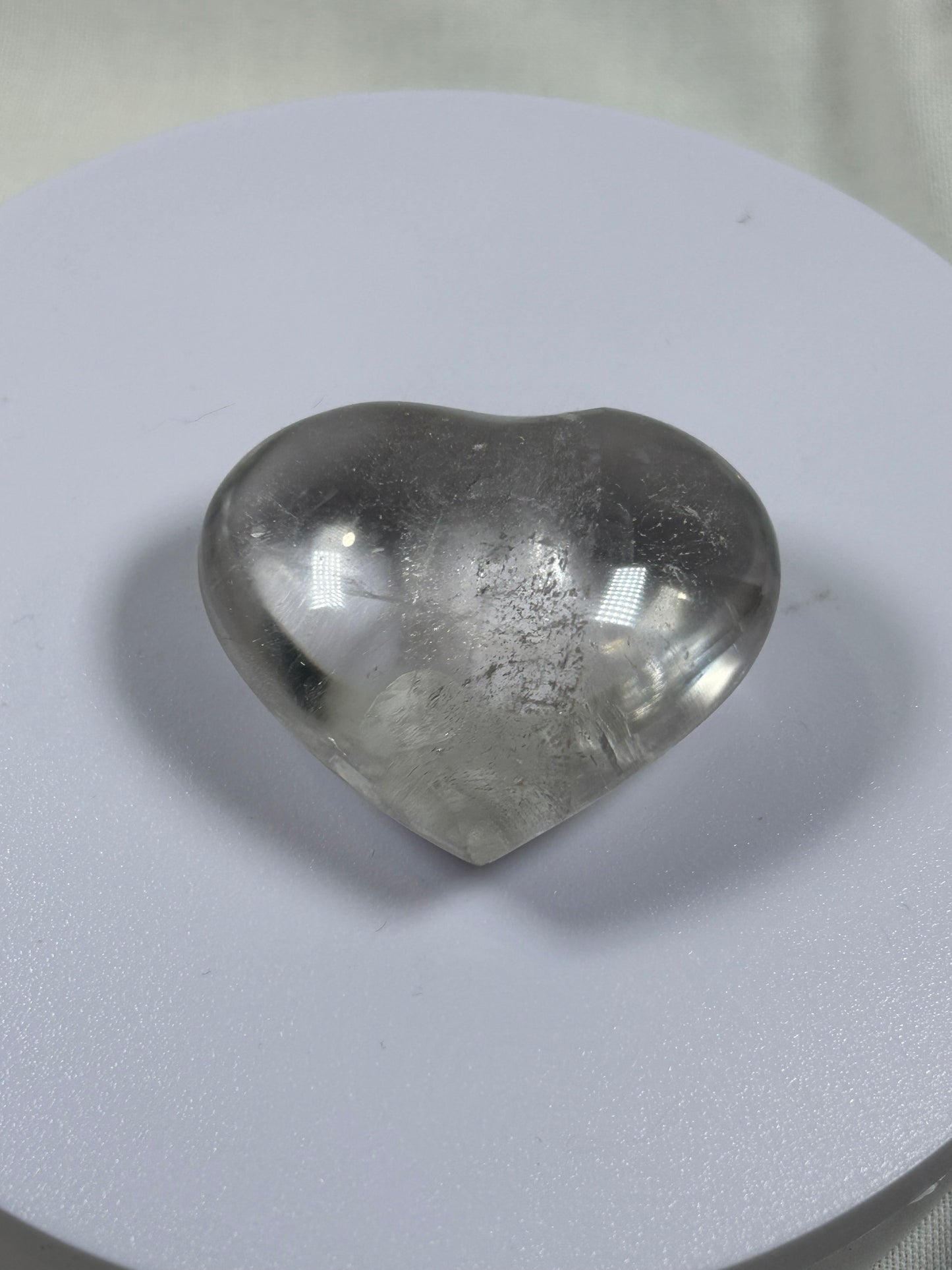 (#869) - Clear Quartz Heart - New