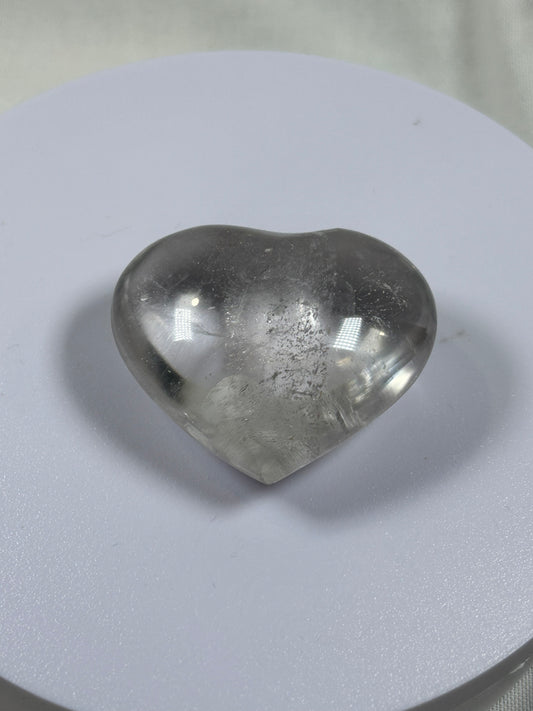 (#869) - Clear Quartz Heart - New