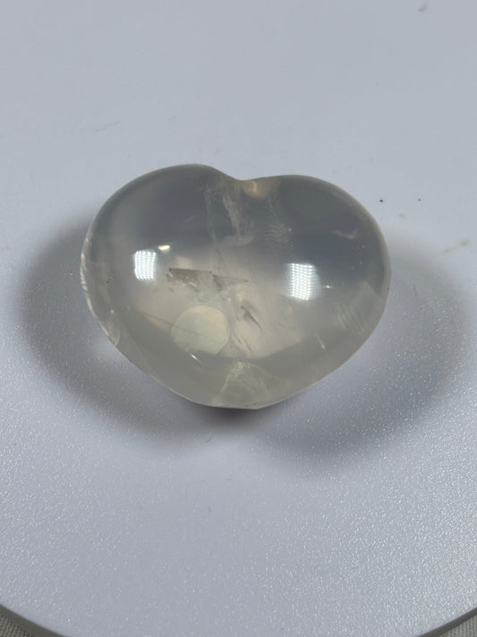 (#870) - Clear Quartz Heart - New