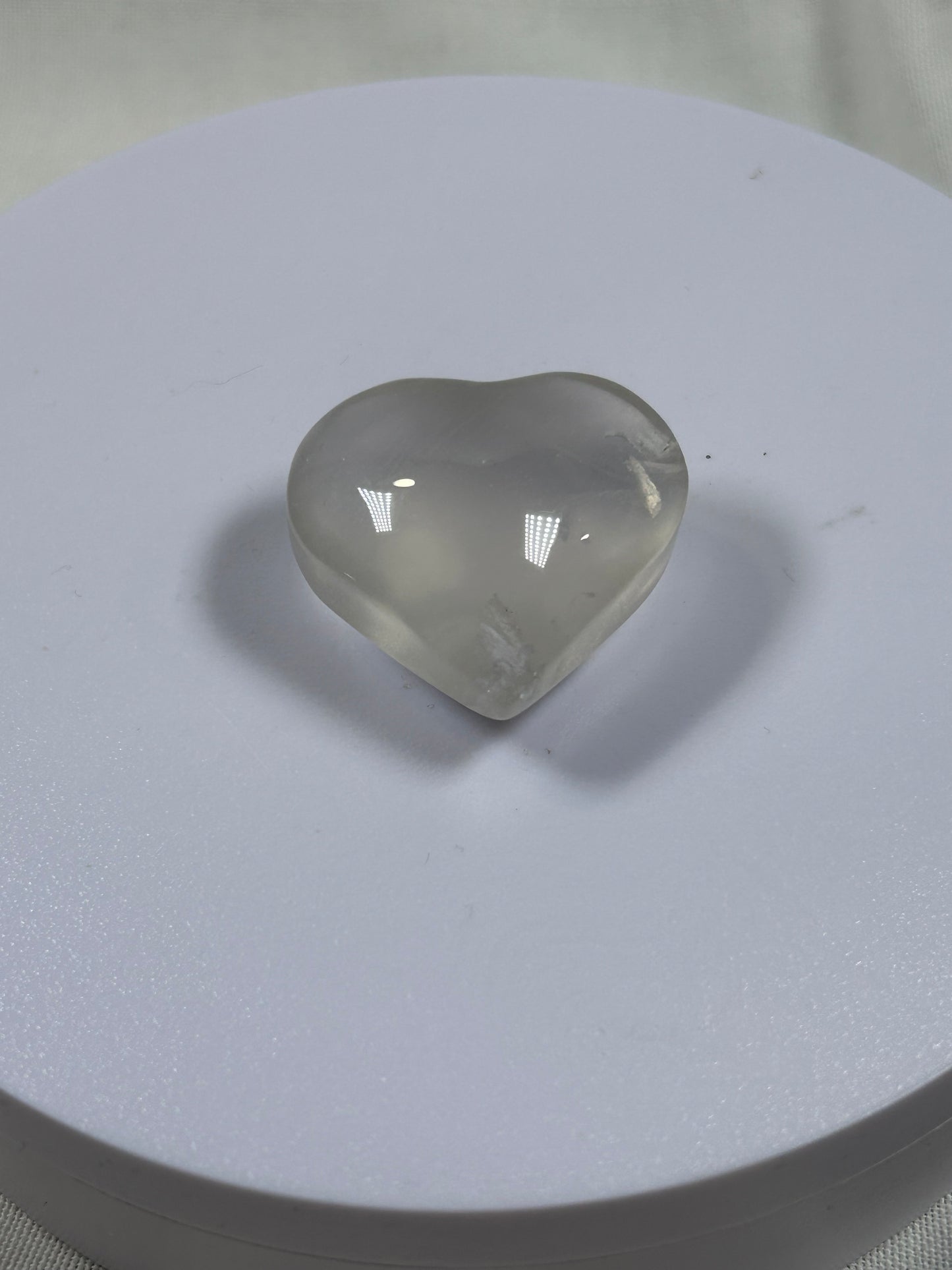 (#877) - Clear Quartz Heart - New