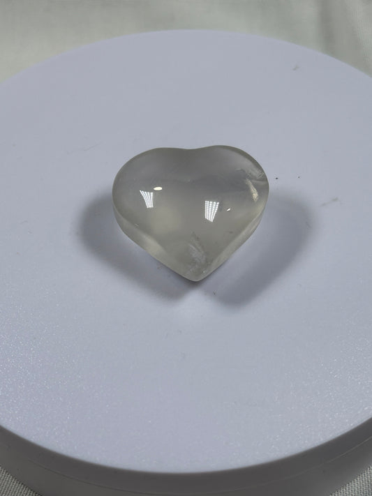 (#877) - Clear Quartz Heart - New