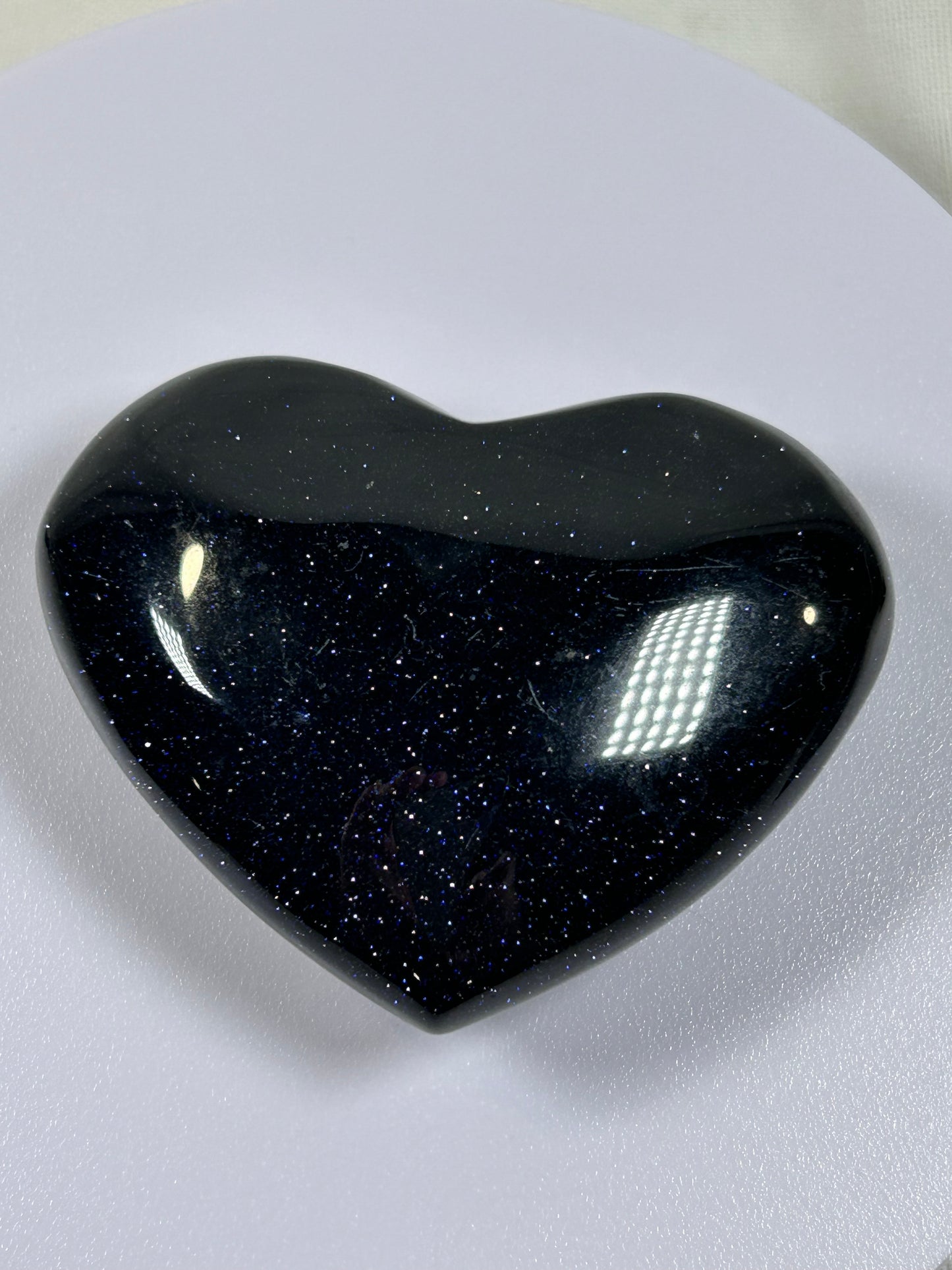 (#863) - Blue Goldstone Heart - New