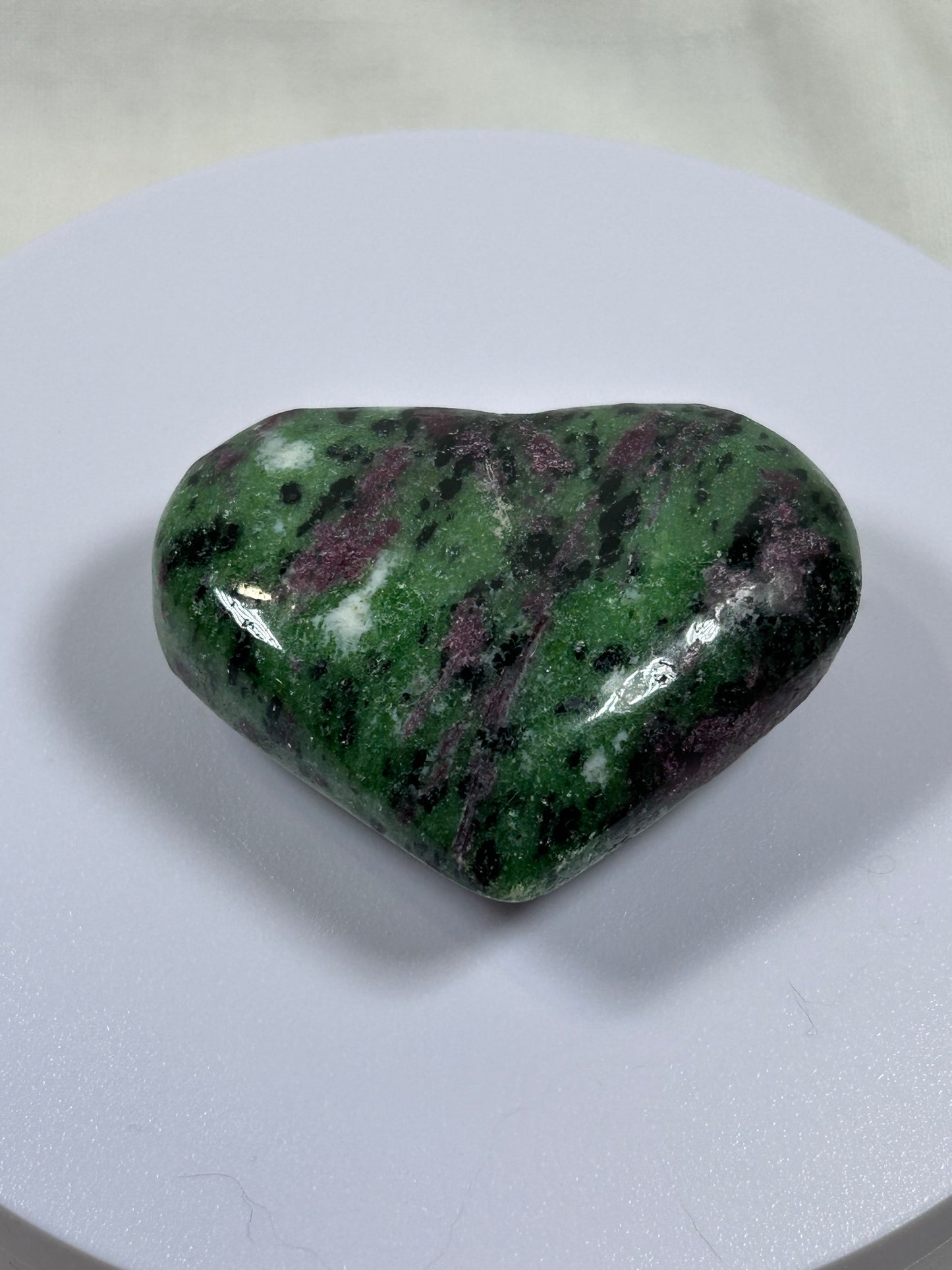 (#860) - Ruby Zoisite Heart - New