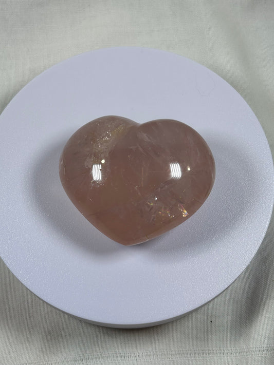 (#813) - Rose Quartz Heart - New
